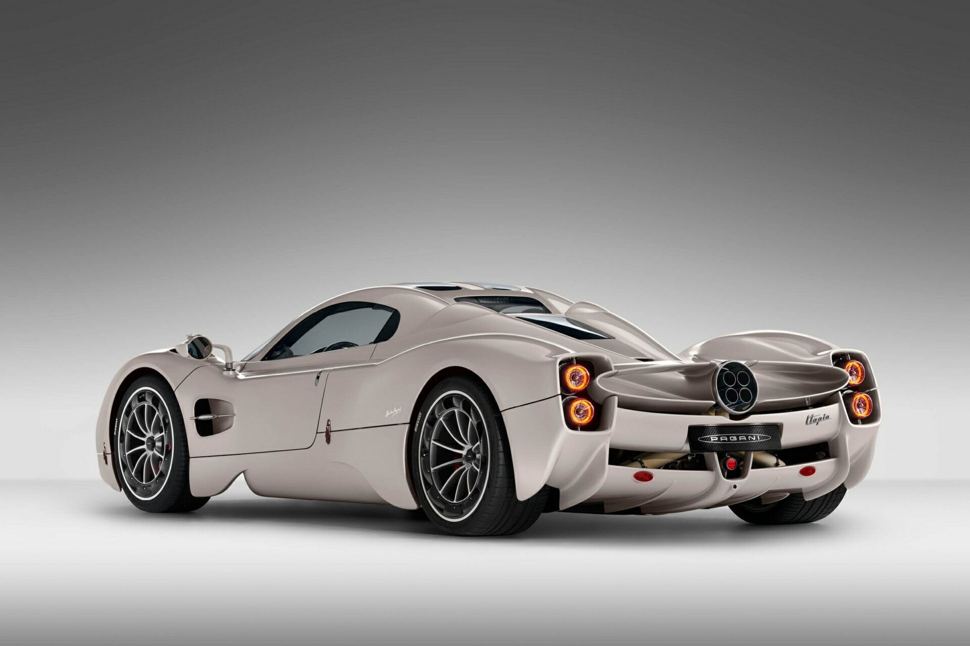 Pagani Utopia, rear three-quarter view, quad exhaust system, HD Desktop wallpaper