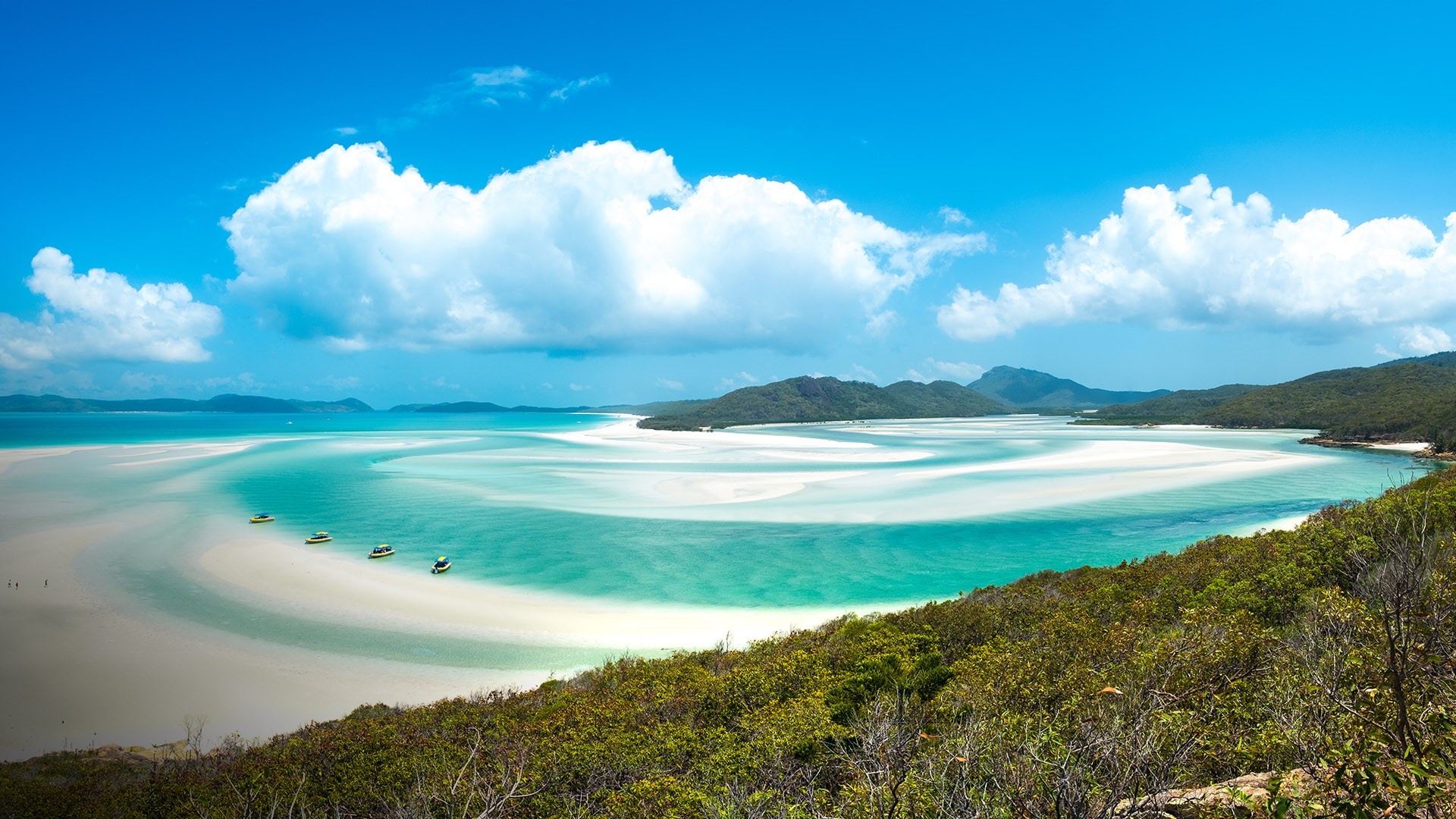 Whiteheaven Beach, Whitsunday Island, Queensland Australia, 1920x1080 Full HD Desktop