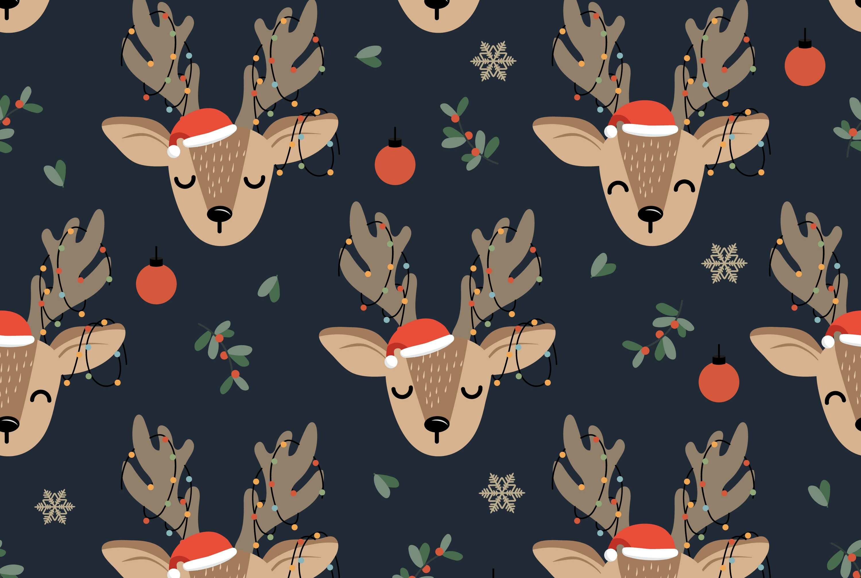 Christmas, Reindeers Wallpaper, 3000x2020 HD Desktop