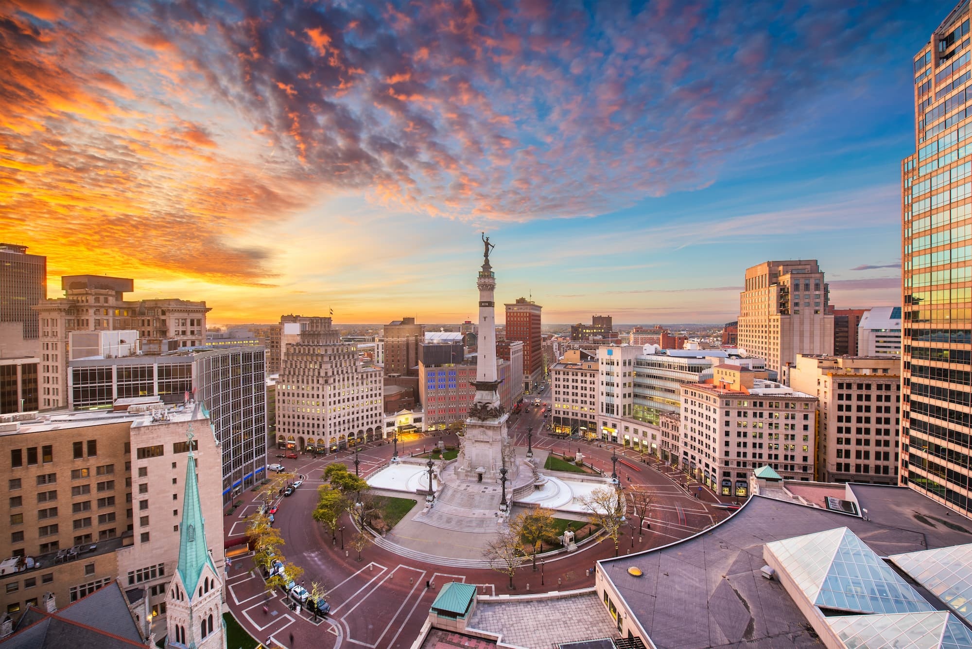 Indianapolis Skyline, Best Online Colleges in Indiana, 2000x1340 HD Desktop