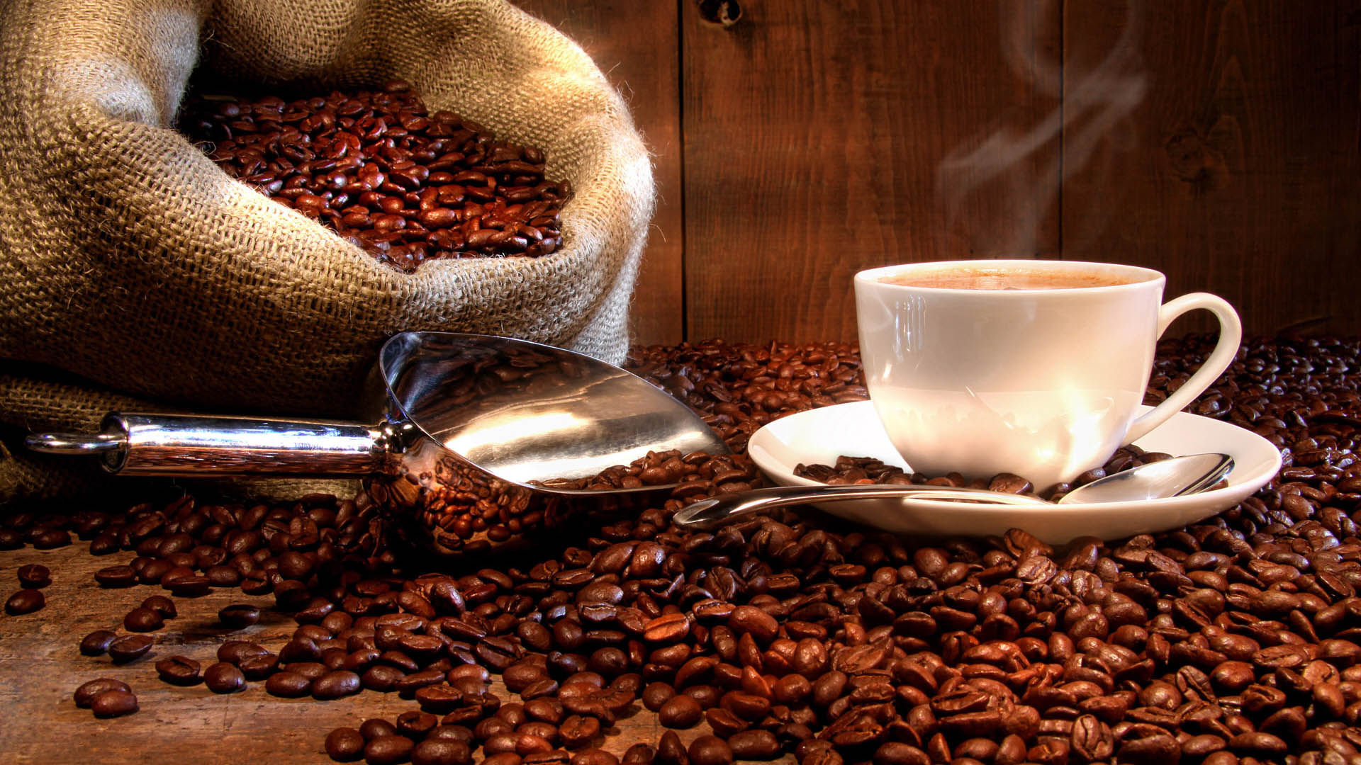 Coffee wallpaper HD, Aromatic delight, Morning pick-me-up, Coffee lover's dream, 1920x1080 Full HD Desktop