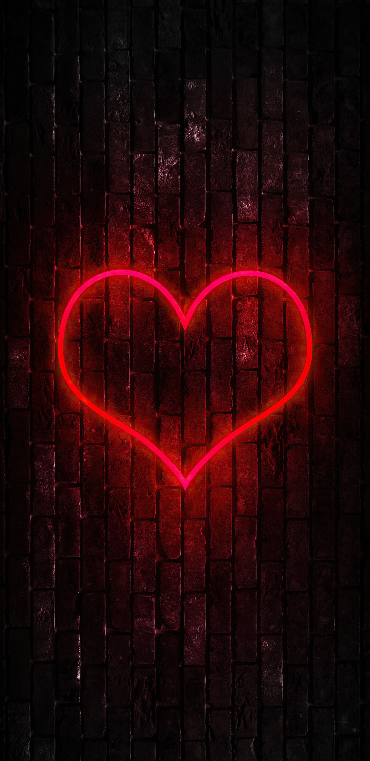 Heart on tile wall, Samsung Galaxy Note 9, 1440x2960 HD Phone