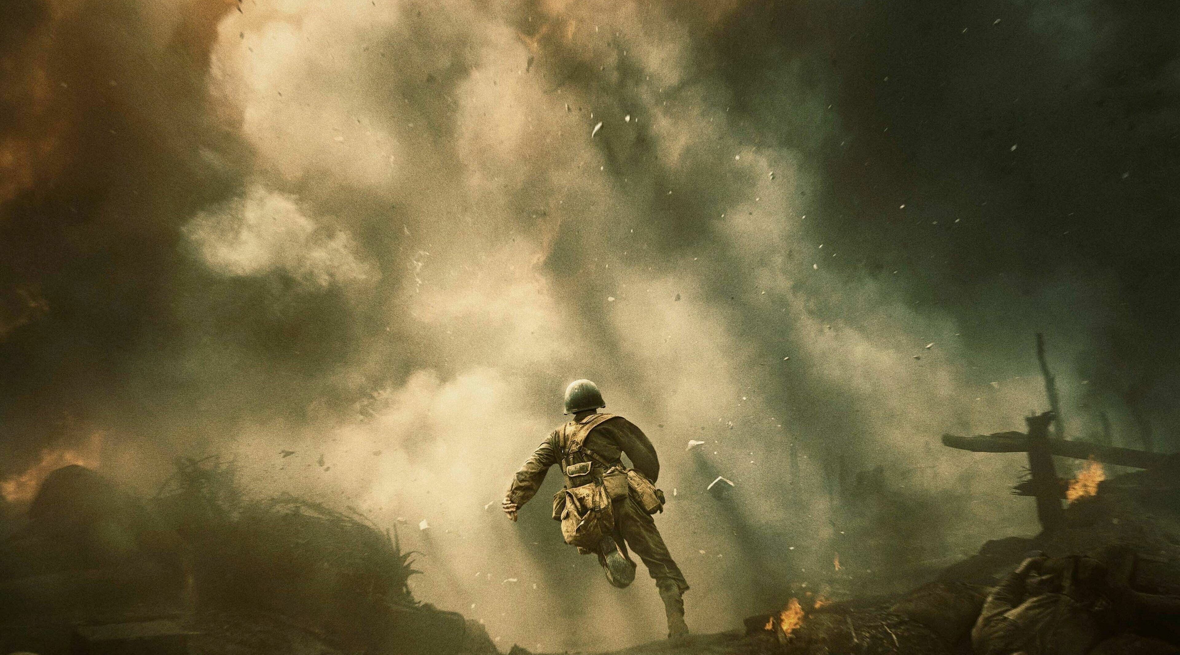 Hacksaw Ridge, Heroic true story, Undeniable courage, Mel Gibson director, 3840x2130 HD Desktop