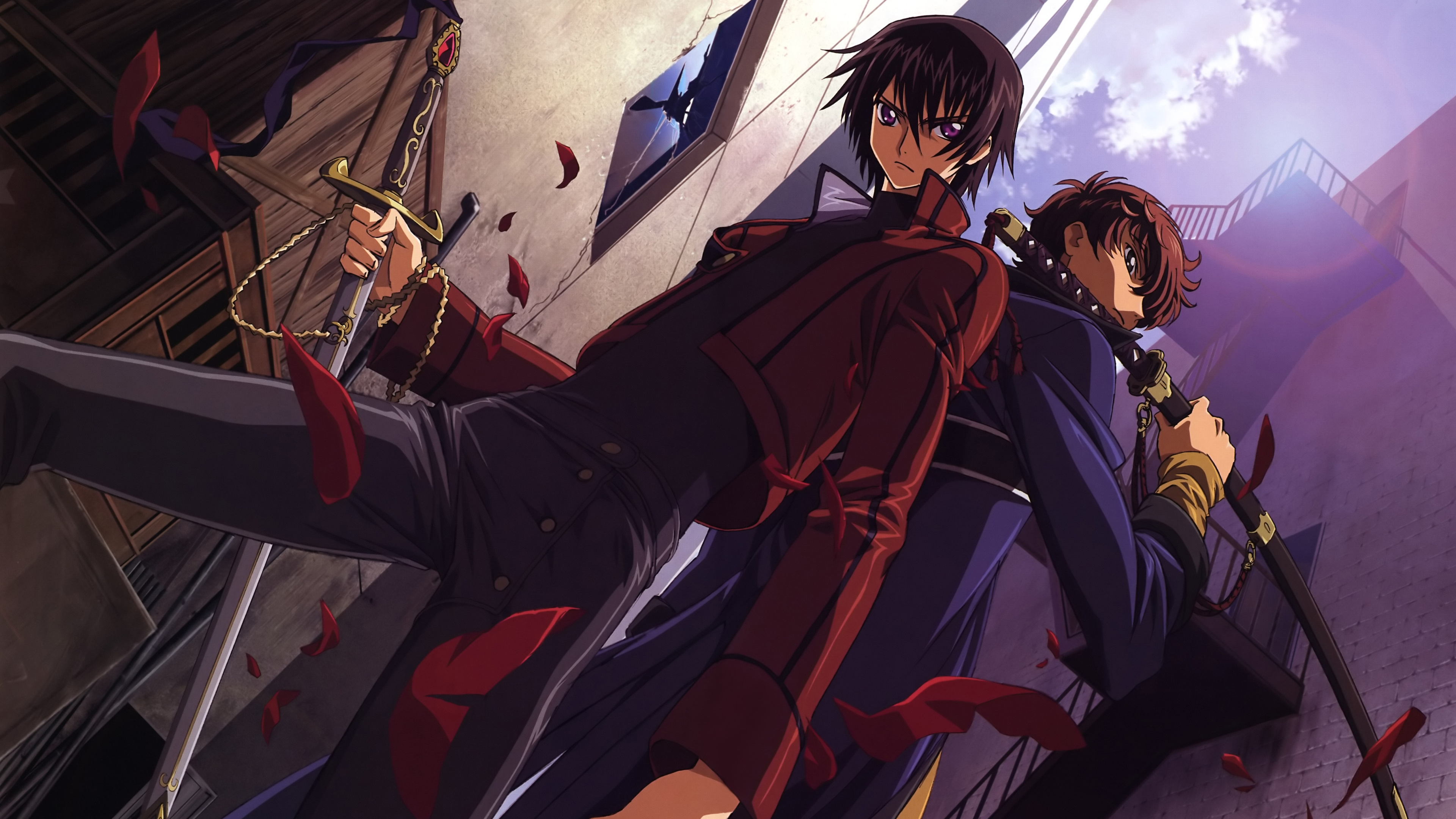 Lelouch Lamperouge, Suzaku Kururugi, Code Geass wallpaper, 3840x2160 4K Desktop