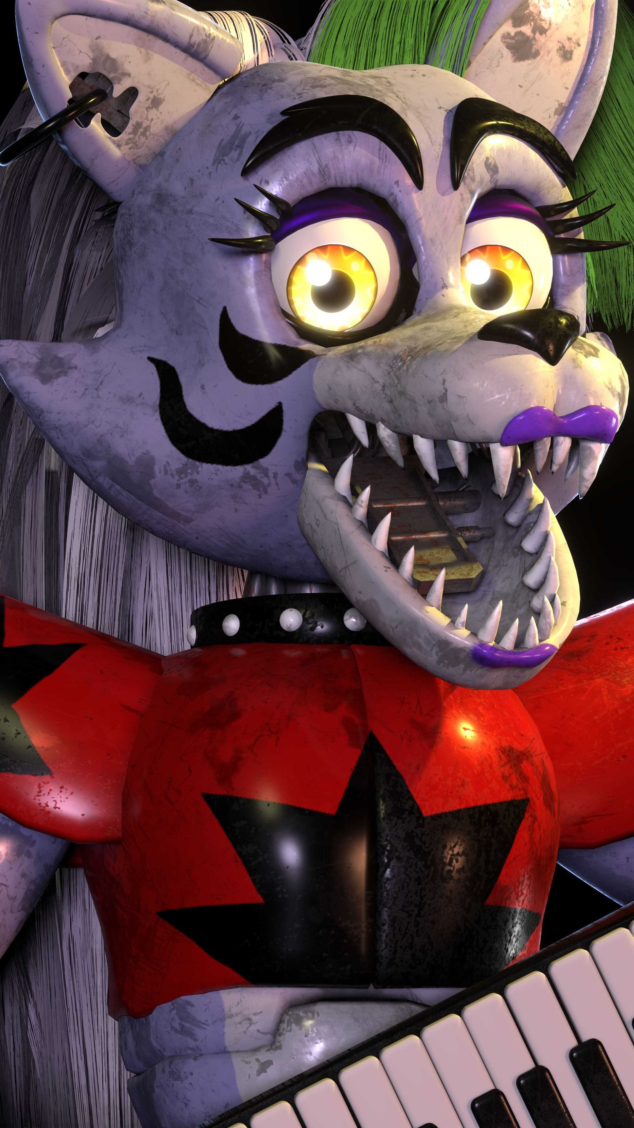Roxanne Wolf, Five Nights at Freddy's: Security Breach, Electronic keytar, 4K Phone wallpaper