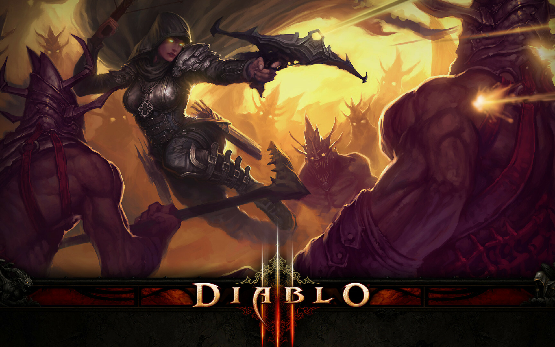 Diablo 3, Action-packed adventure, Heroes of Sanctuary, Dark forces, 1920x1200 HD Desktop