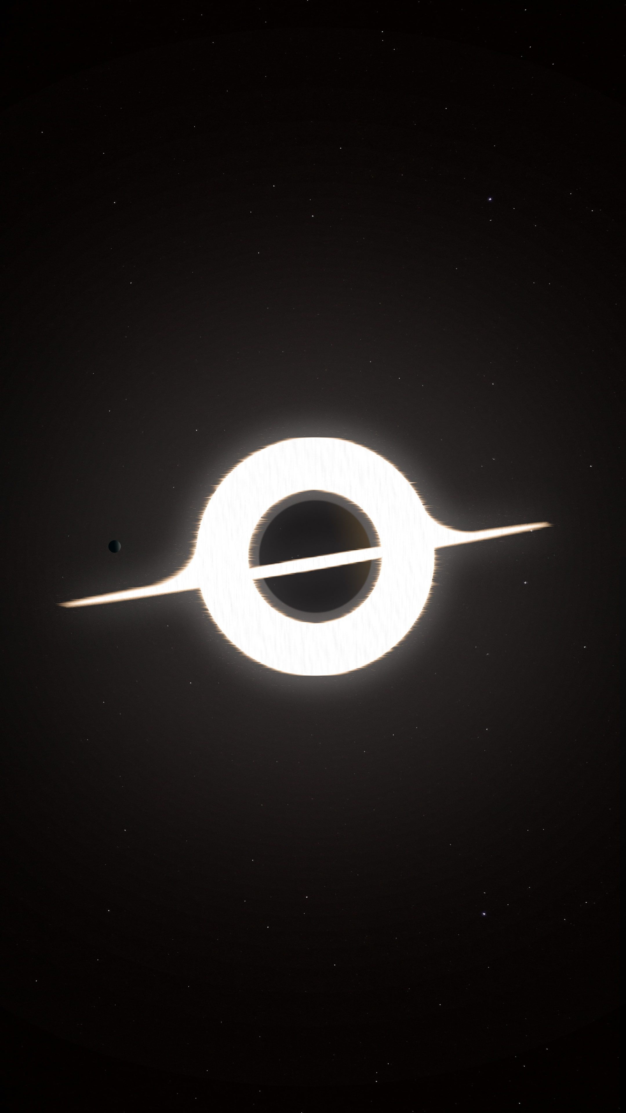 Movie magic, Gargantua fascination, Cosmic black holes, Wallpaper art, 2160x3840 4K Phone