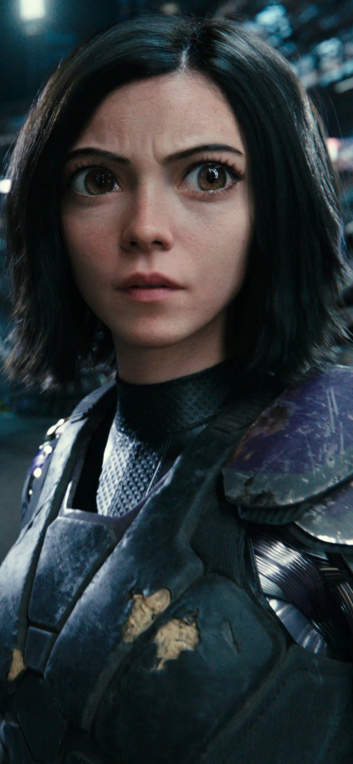 Alita, Battle Angel movie, Futuristic cyborg, Action-packed adventure, 1130x2440 HD Phone