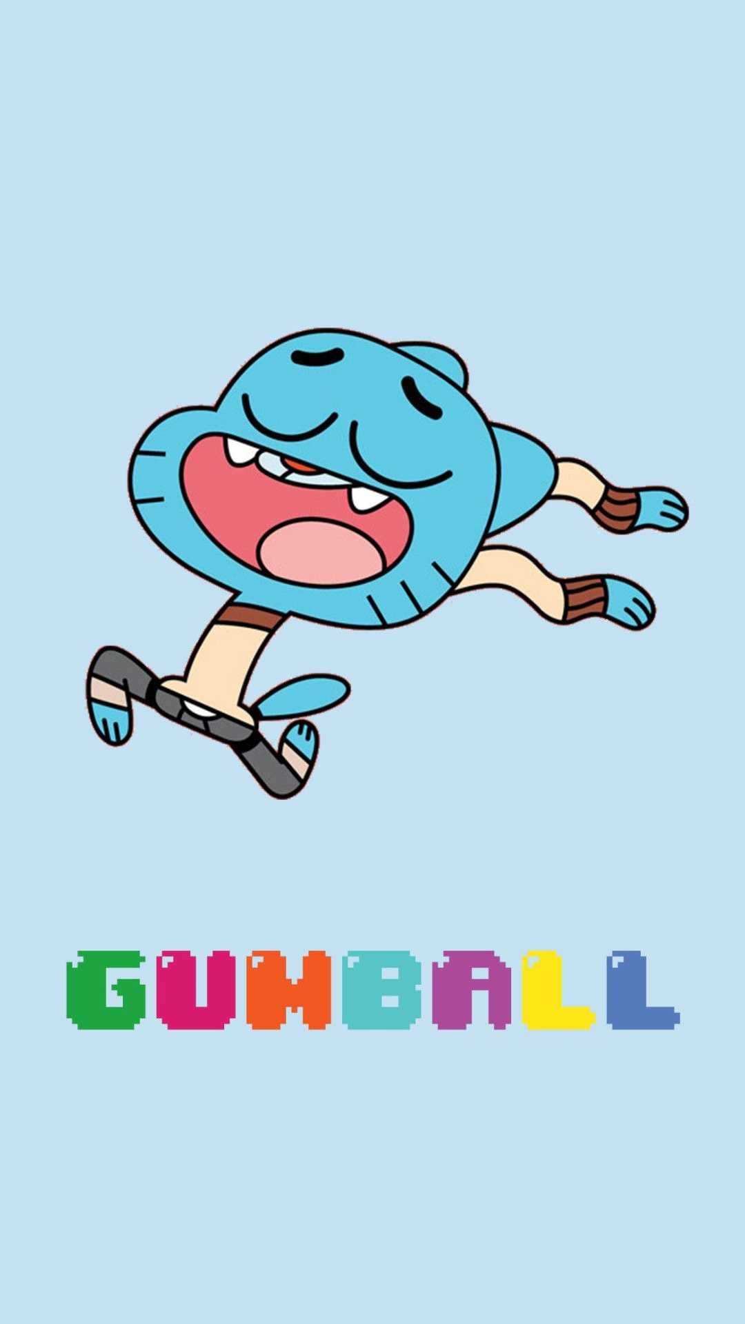 Gumball Watterson, GUMBALL text, The Amazing World of Gumball, Full HD Phone wallpaper
