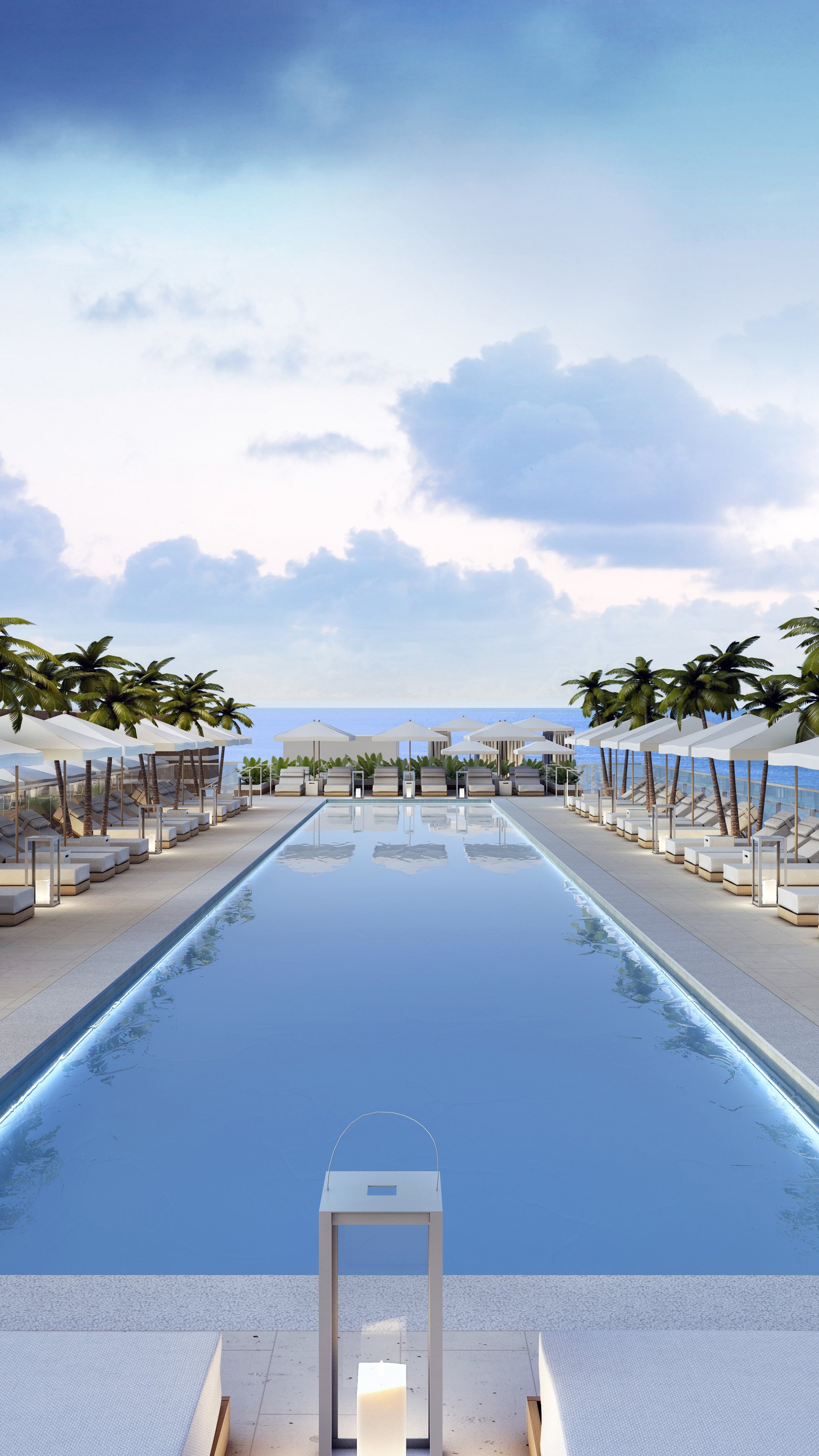 1 Hotel South Beach, Miami Wallpaper, 2160x3840 4K Phone