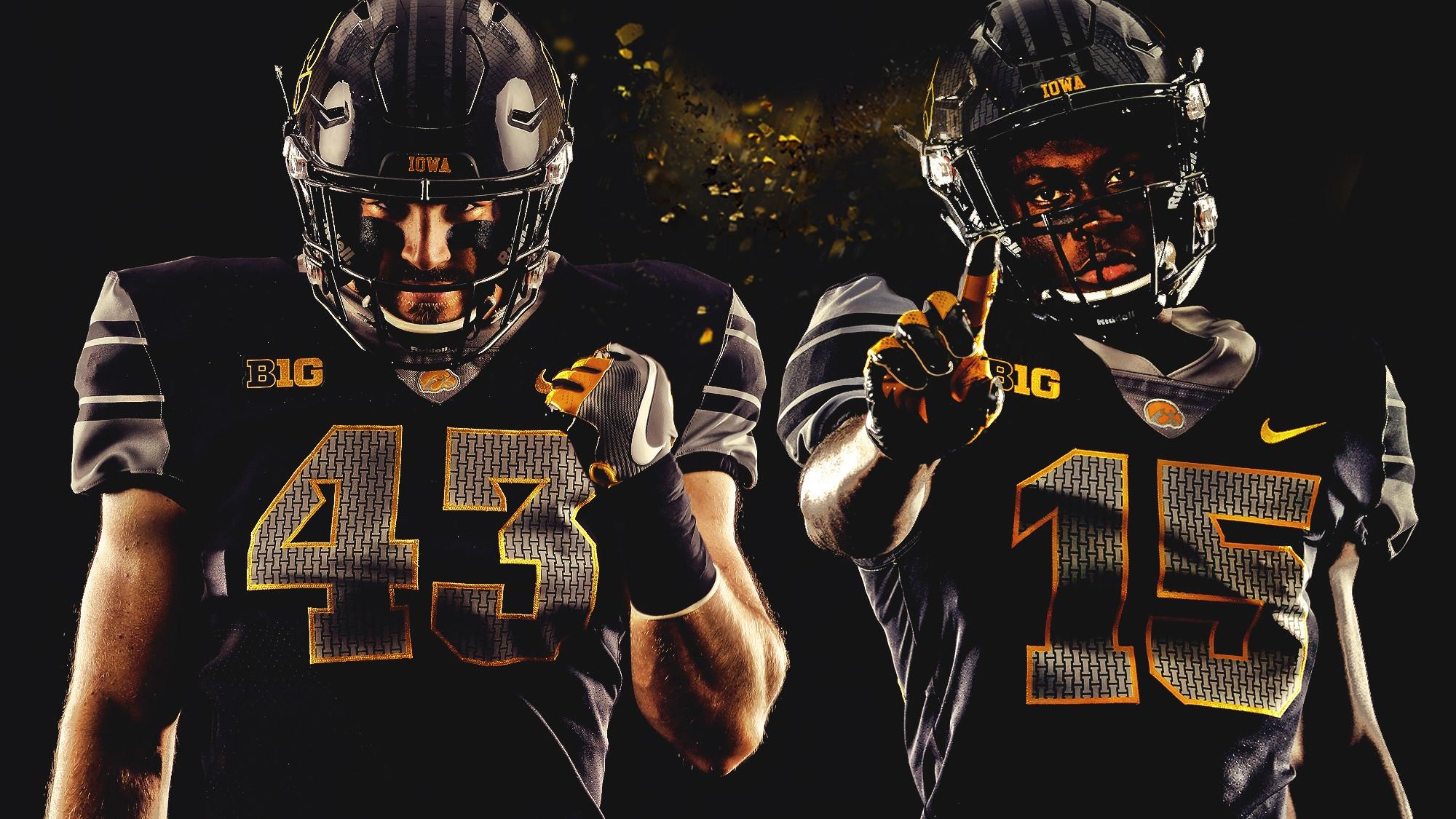 Josh Jackson and Josey Jewell, Iowa Hawkeyes Football Wallpaper, 2000x1130 HD Desktop