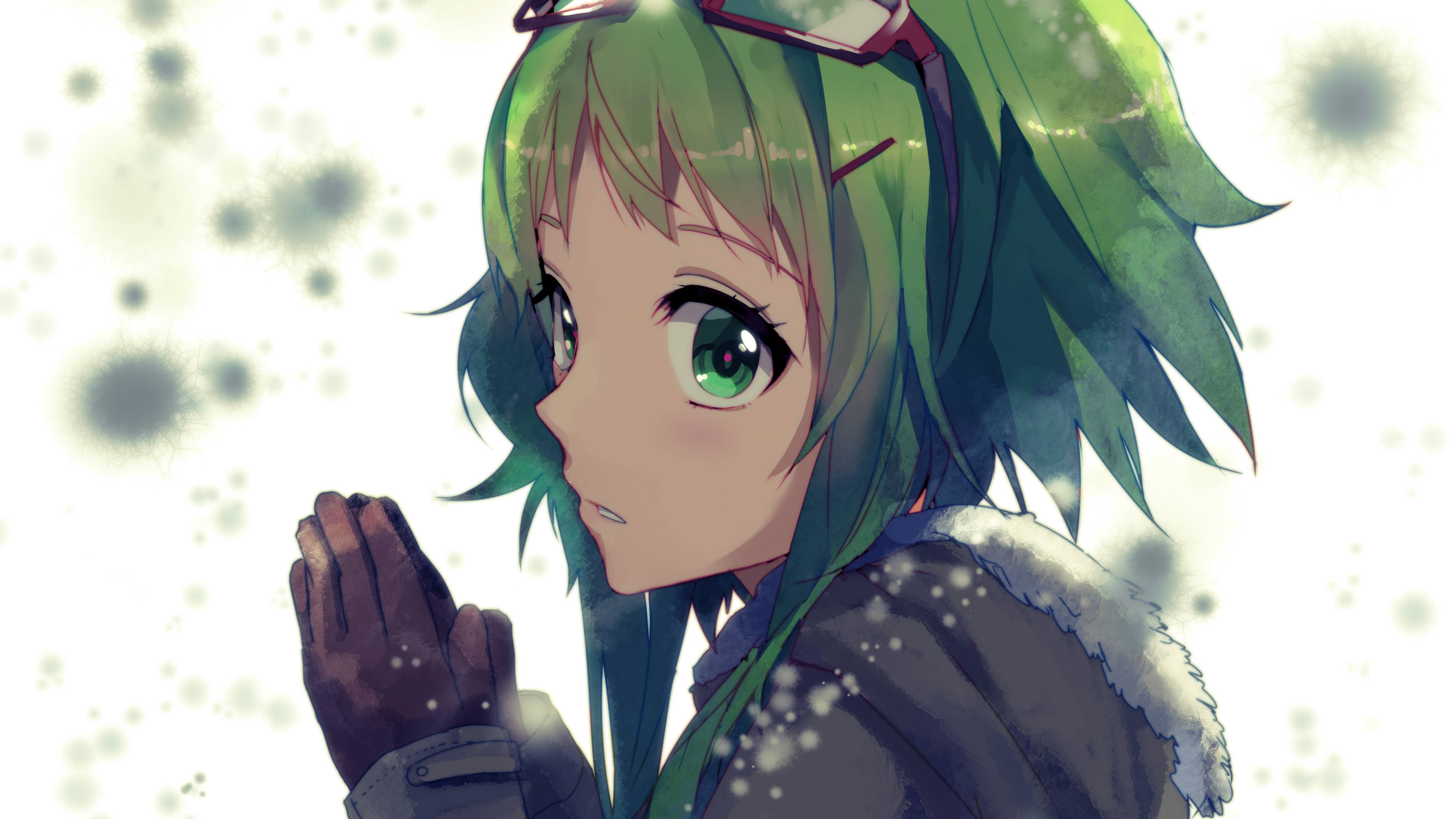 GUMI, GUMI Megpoid wallpaper, Vocaloid character, Colorful GUMI art, 3840x2160 4K Desktop