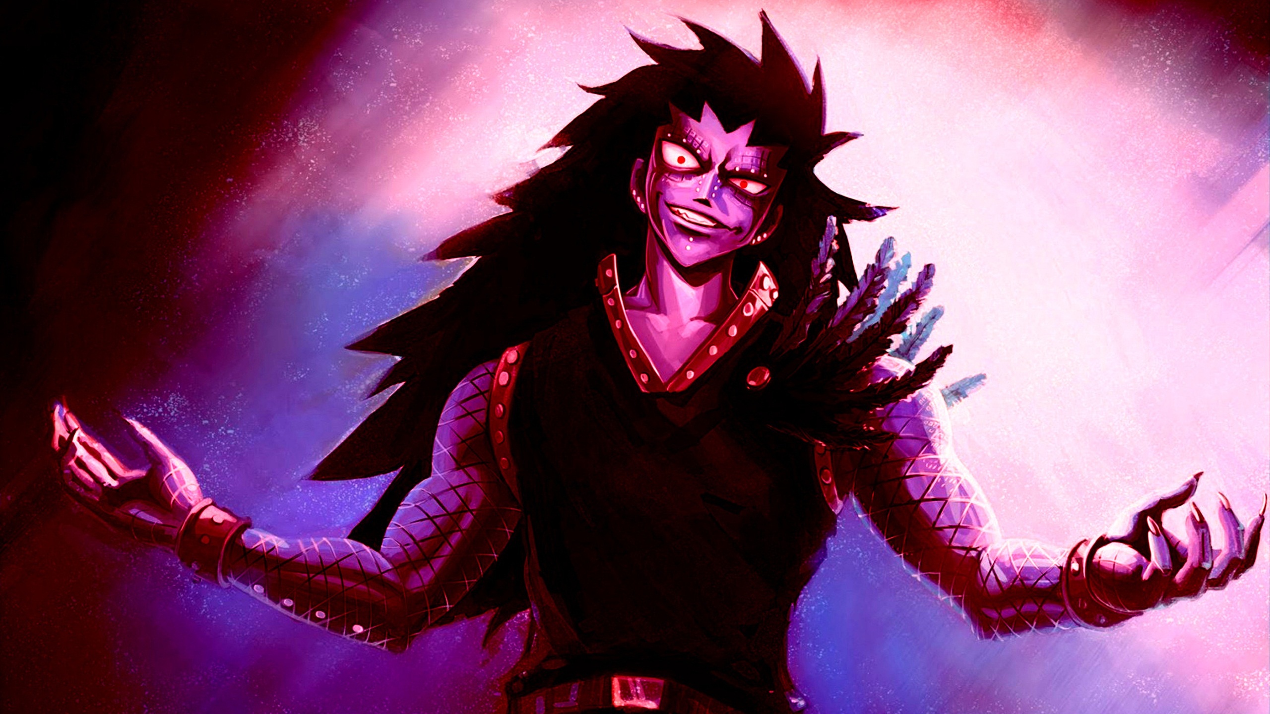 Gajeel Redfox, Anime character, Fairy Tail series, Tough warrior, 2560x1440 HD Desktop