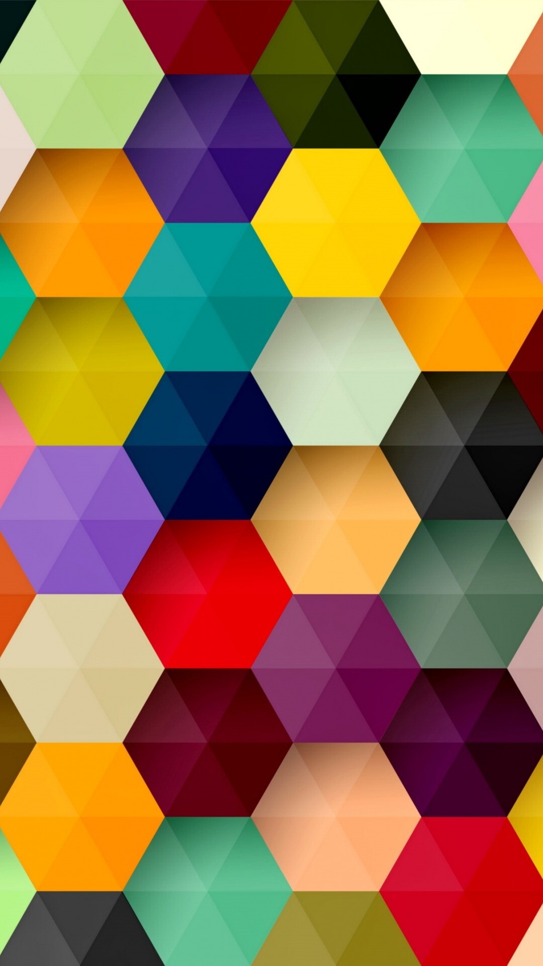 Hexagons, Geometry Wallpaper, 1080x1920 Full HD Phone