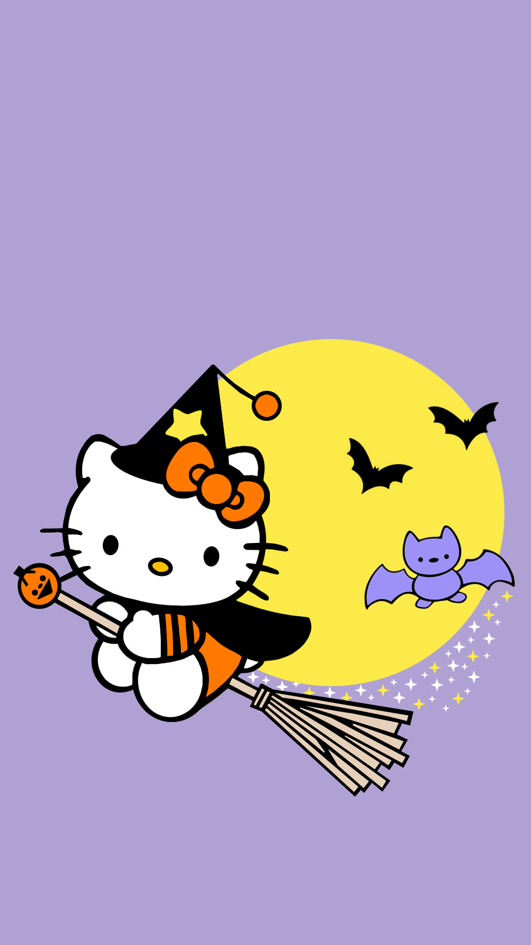 Hello Kitty, Halloween Cats Wallpaper, 1080x1920 Full HD Phone