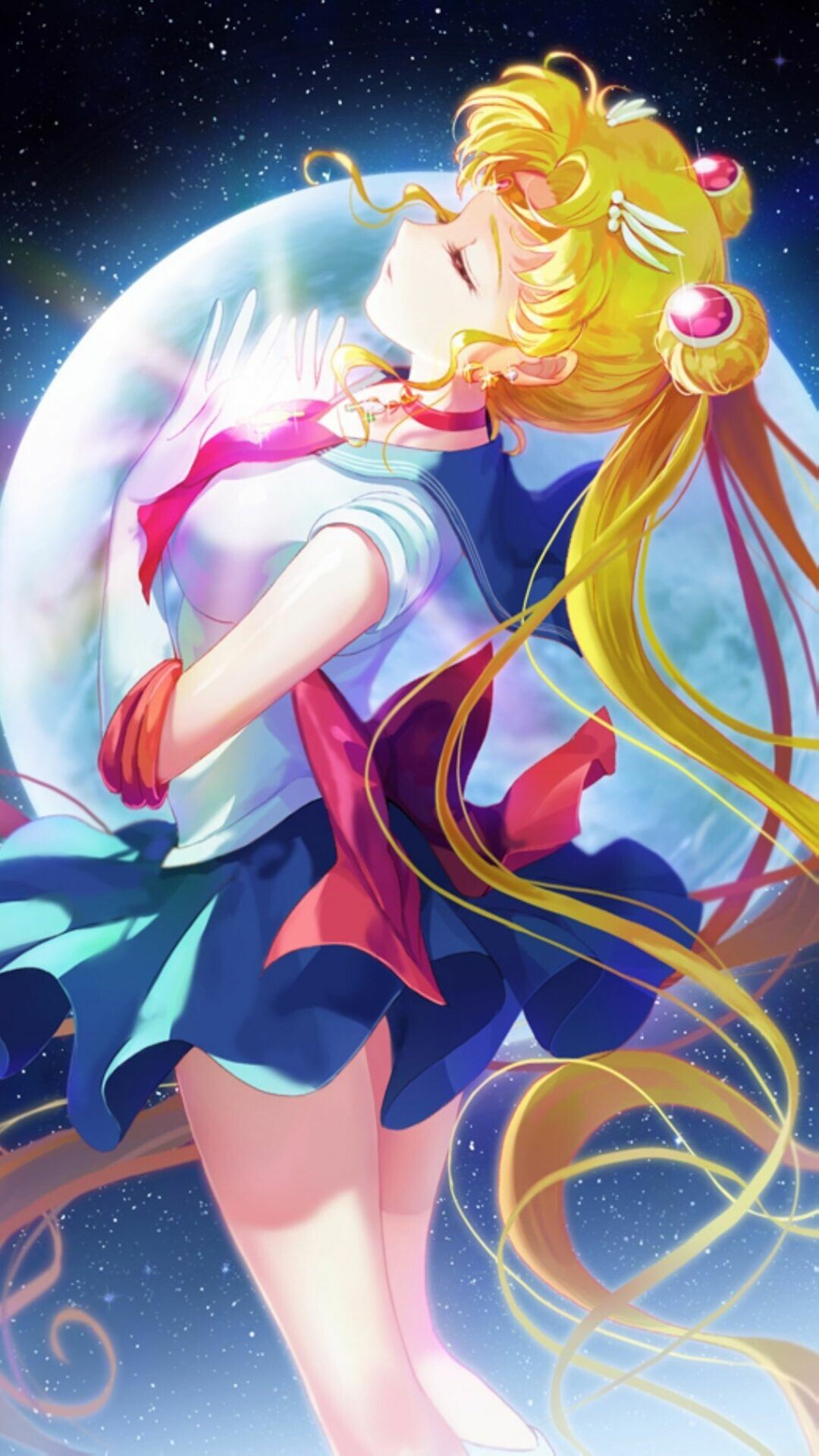 Sailor Moon Eternal, Anime series, Pretty Guardian, Moon Crystal Power, 1080x1920 Full HD Phone