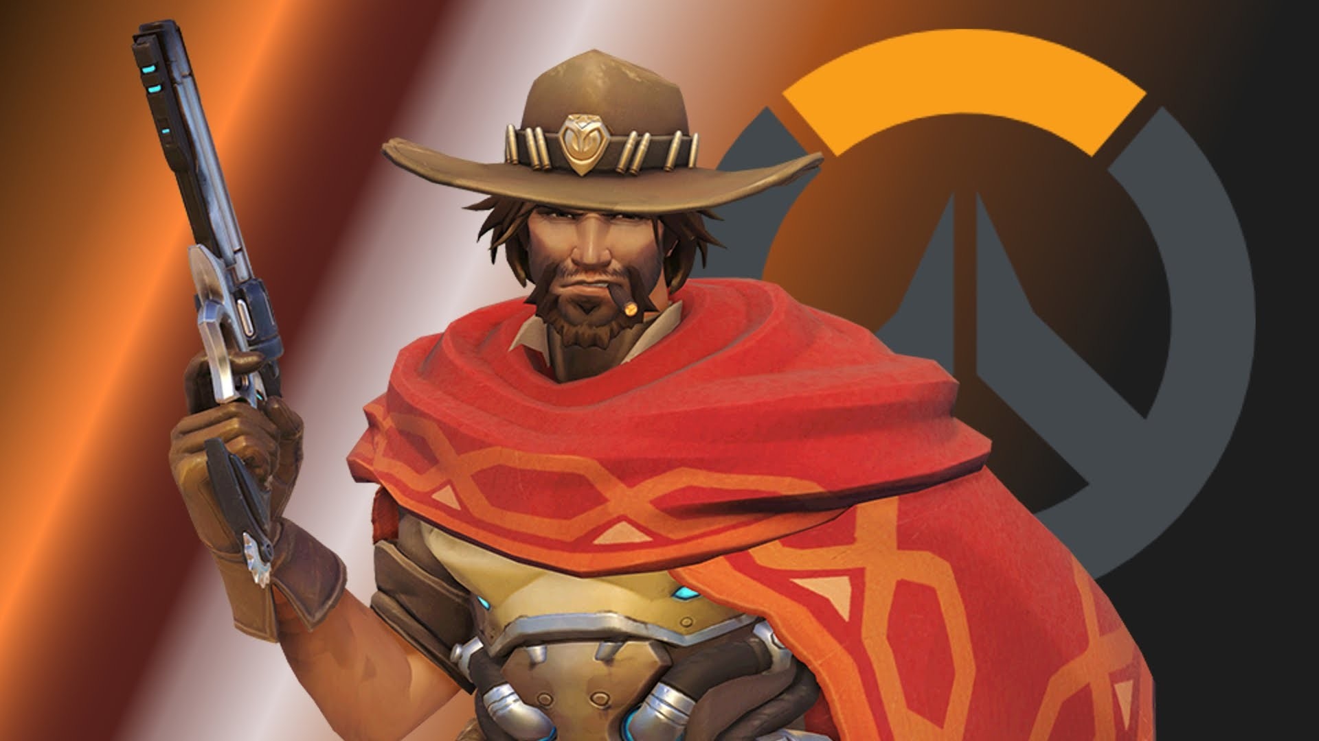 McCree, Minimalist wallpaper, Overwatch hero, Stylish design, 1920x1080 Full HD Desktop