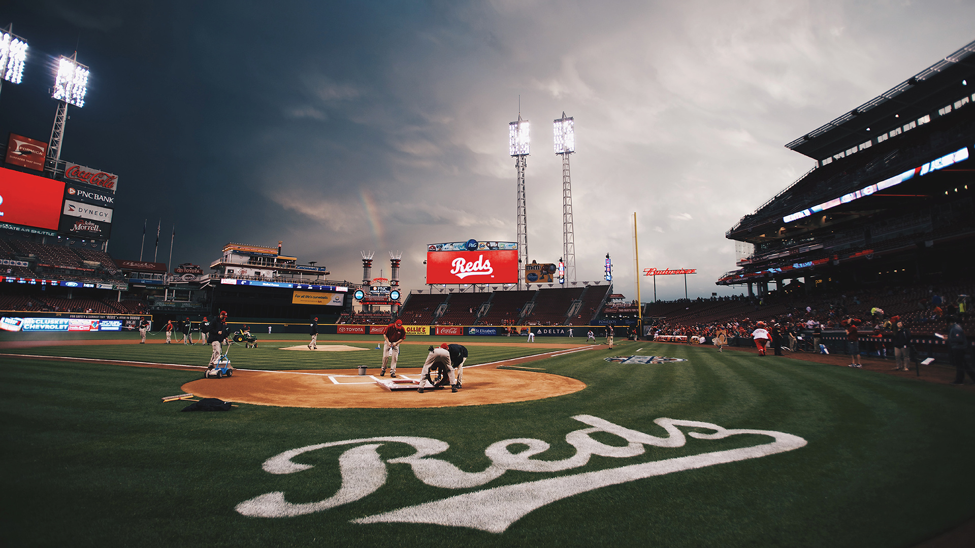 Cincinnati Reds, Virtual backgrounds, MLB stadiums, Angels wallpaper, 1920x1080 Full HD Desktop