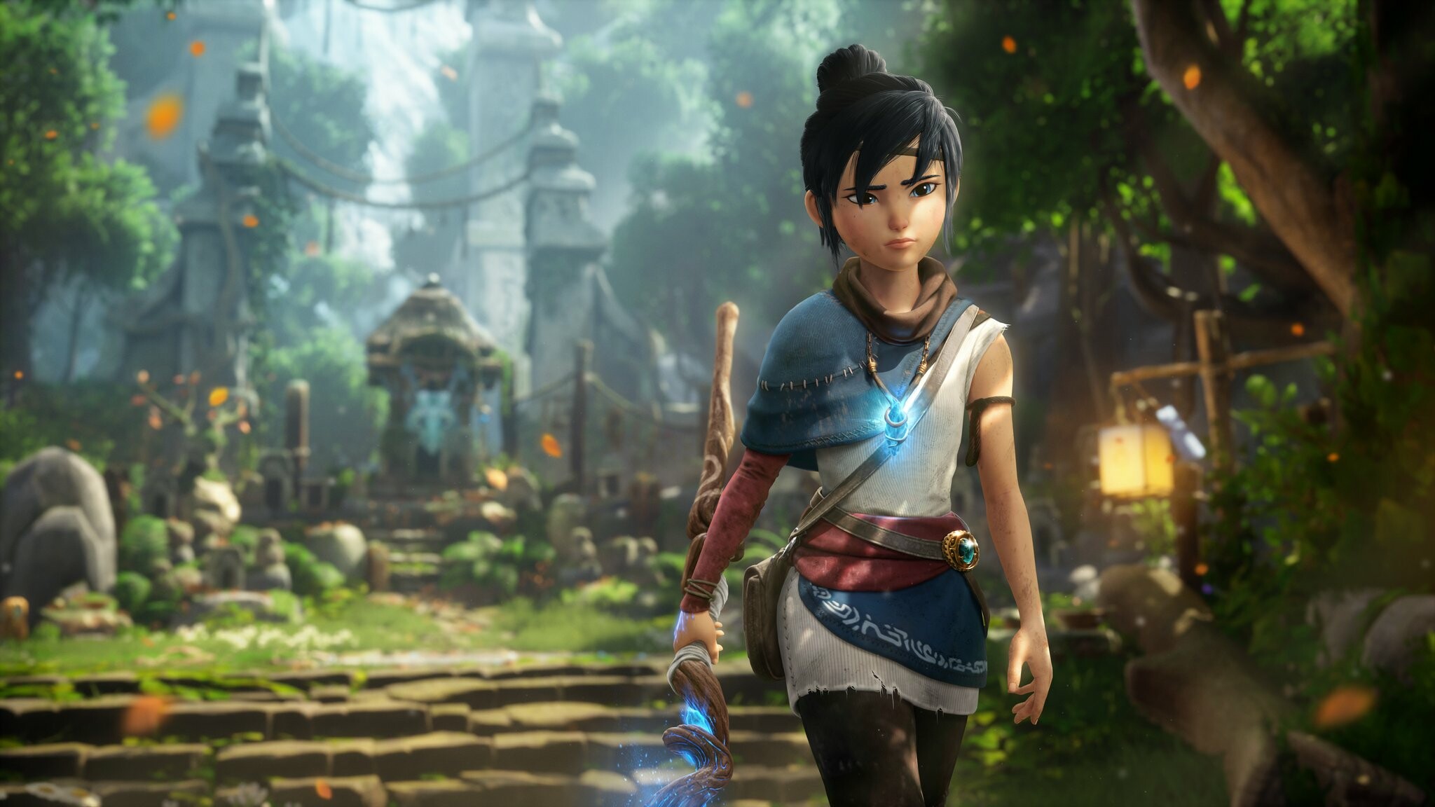 Kena: Bridge of Spirits, Rusu Mountain Spirit, Mail location, Gaming adventure, 2050x1160 HD Desktop