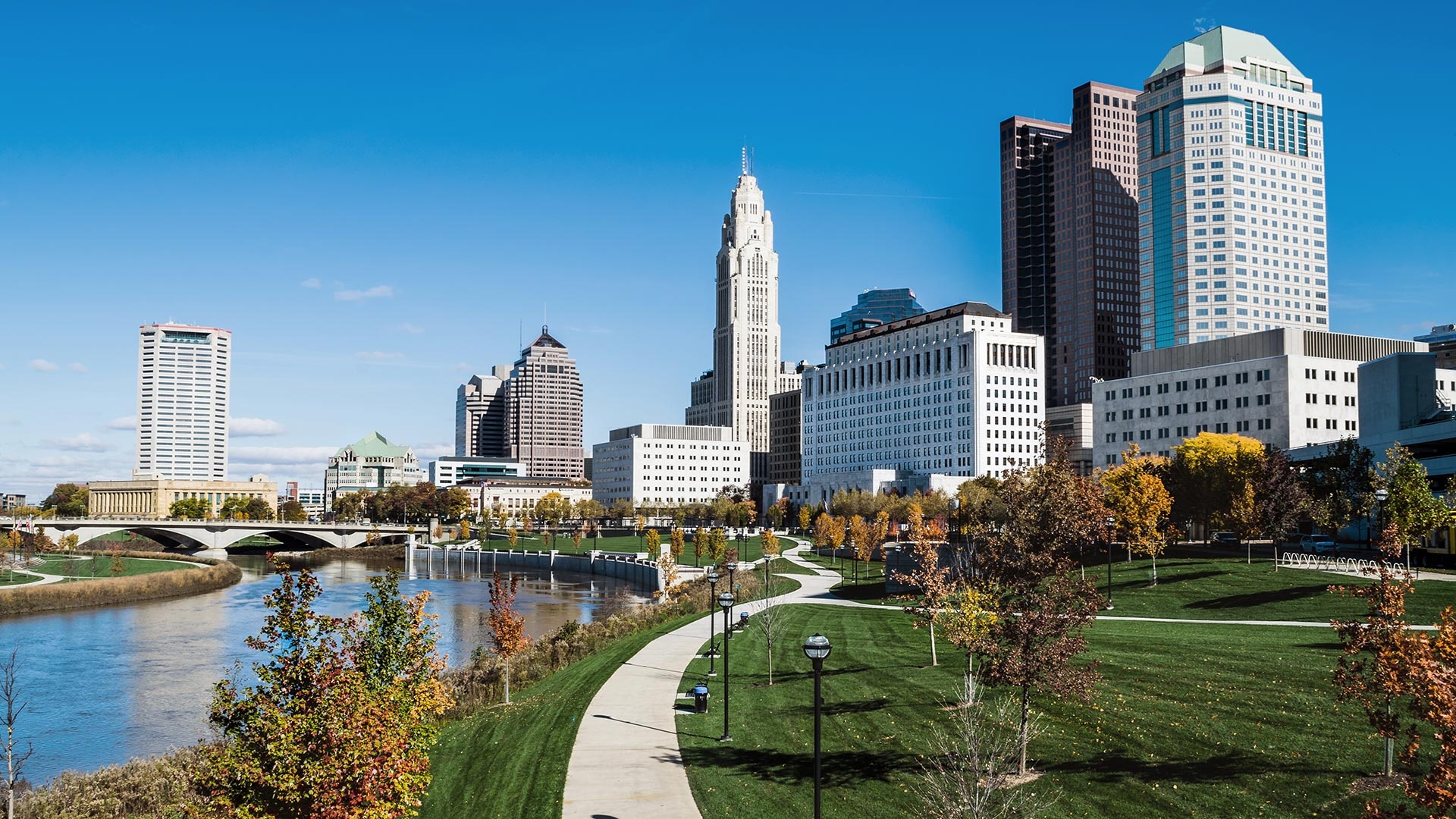 Columbus, Skyline, Travels, Ohio, 1920x1080 Full HD Desktop