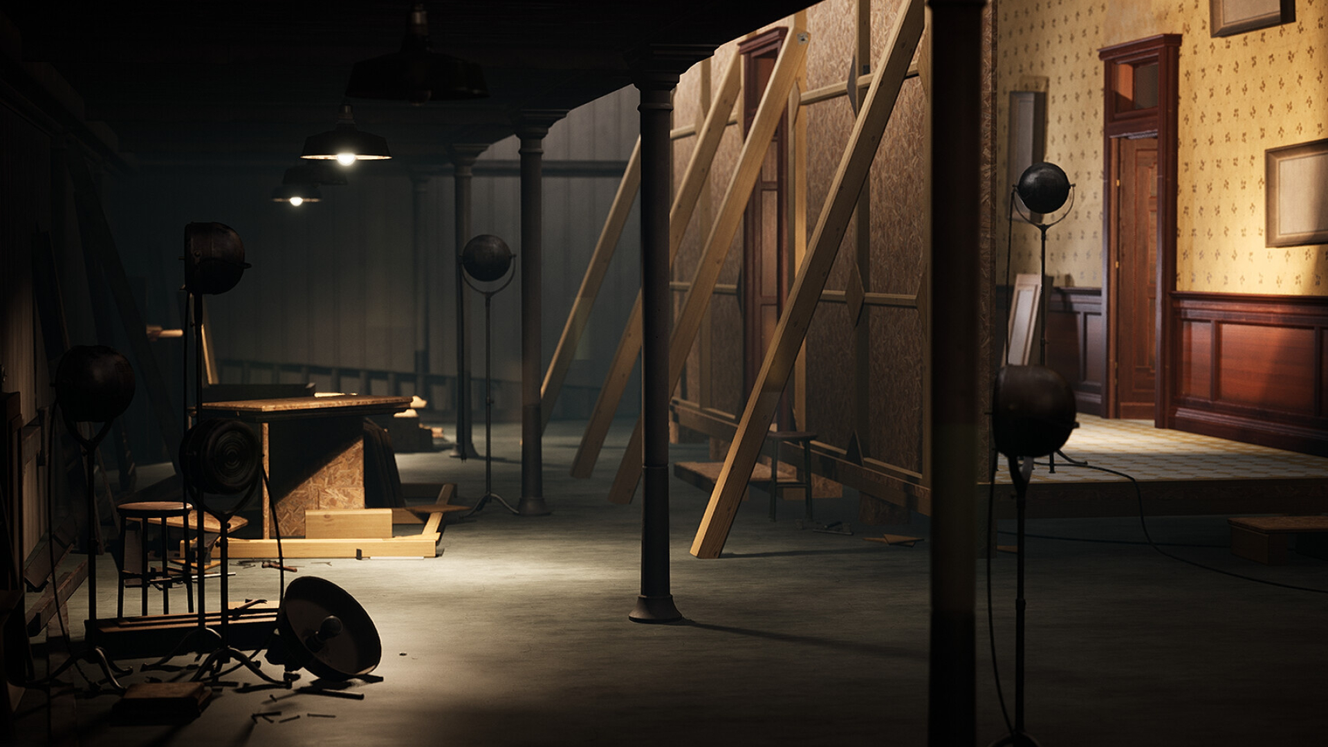 Nicolas Dougoud's set, Movie warehouse marvels, Filmmaking location, Set design perfection, 1920x1080 Full HD Desktop