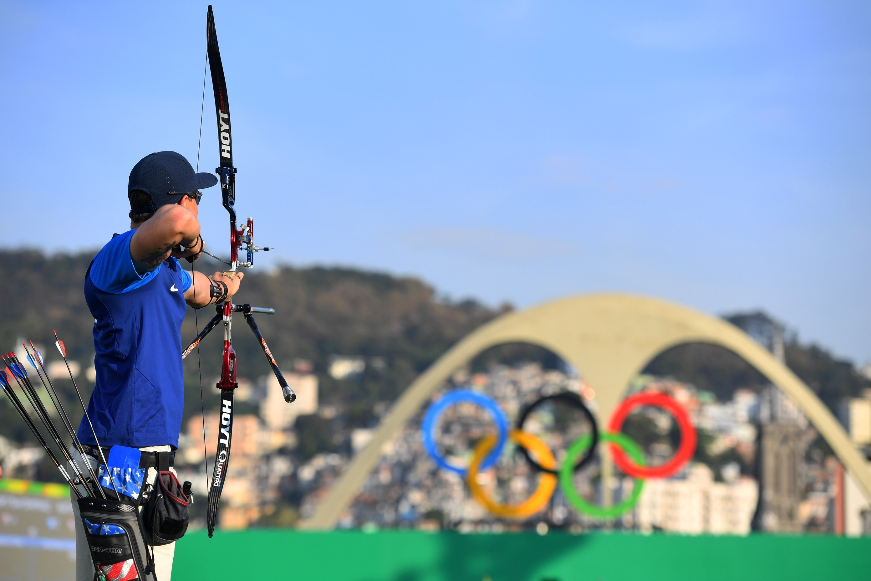 Quiet sport, Olympic archery, Samba stadium, Unlikely location, 2790x1860 HD Desktop