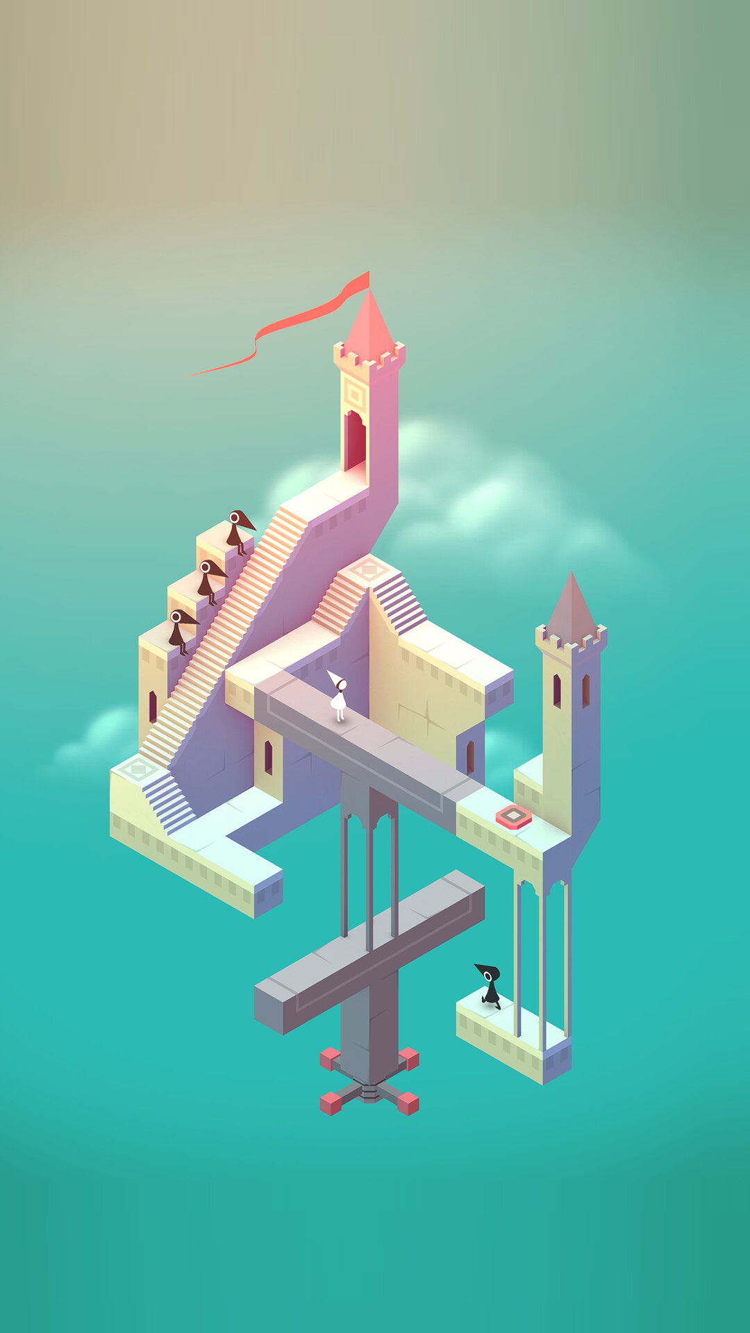 Monument Valley game wallpapers, Artistic beauty, Mesmerizing landscapes, Gaming immersion, 1080x1920 Full HD Phone