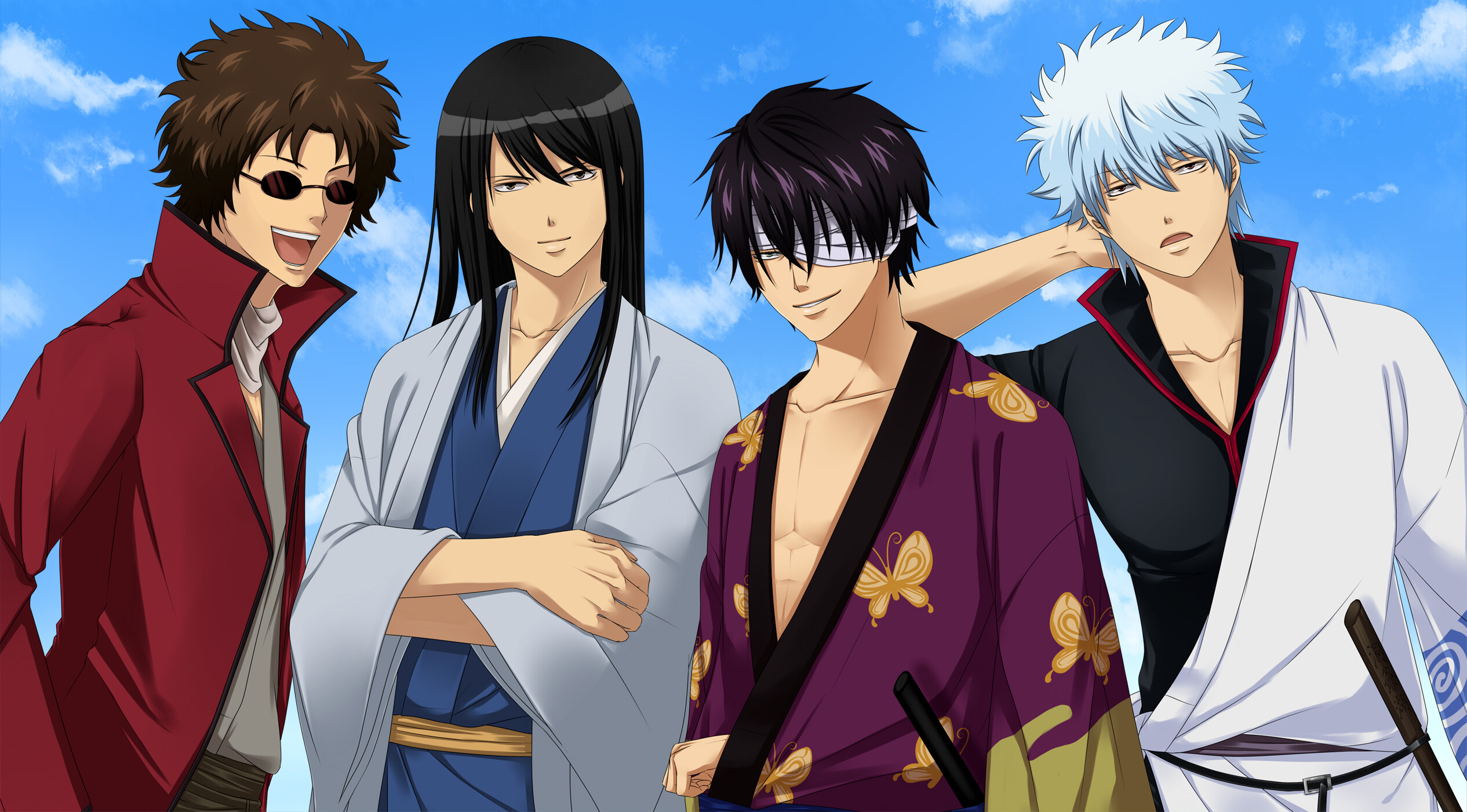 Sakamoto Katsura, Takasugi, Kotonoha Katsura, 2540x1410 HD Desktop