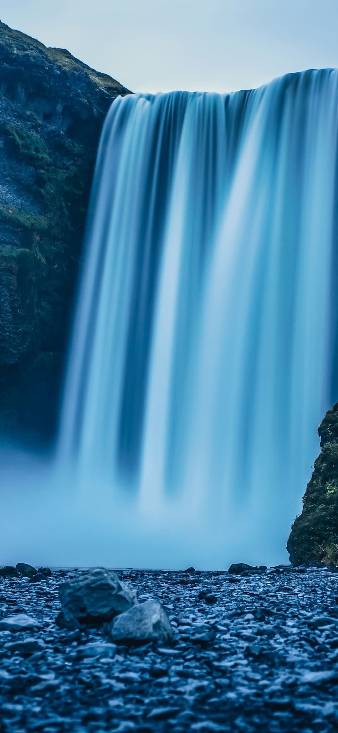 Phone wallpaper wonder, Stunning waterfall, Mobile backdrop, Nature's awe, 1080x2340 HD Phone