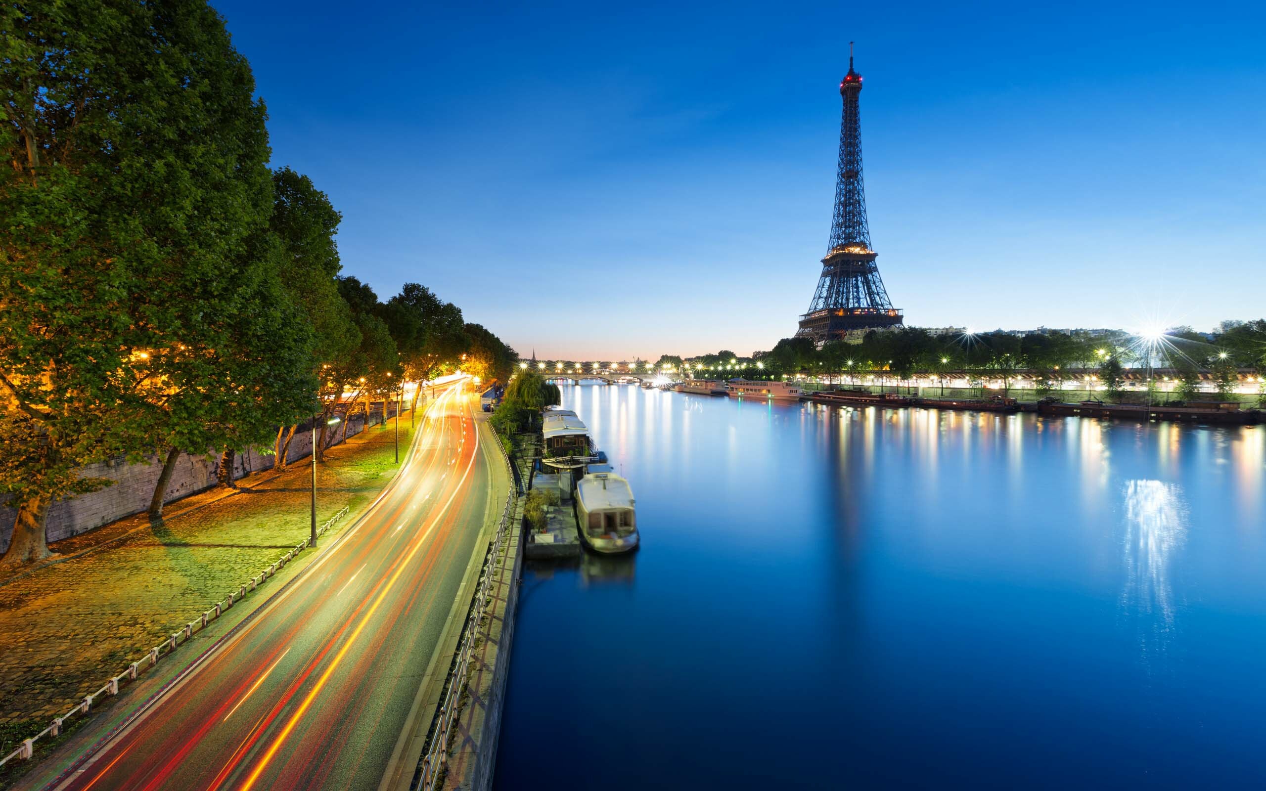 Eiffel Tower, Night wallpaper, Paris, France, 2560x1600 HD Desktop