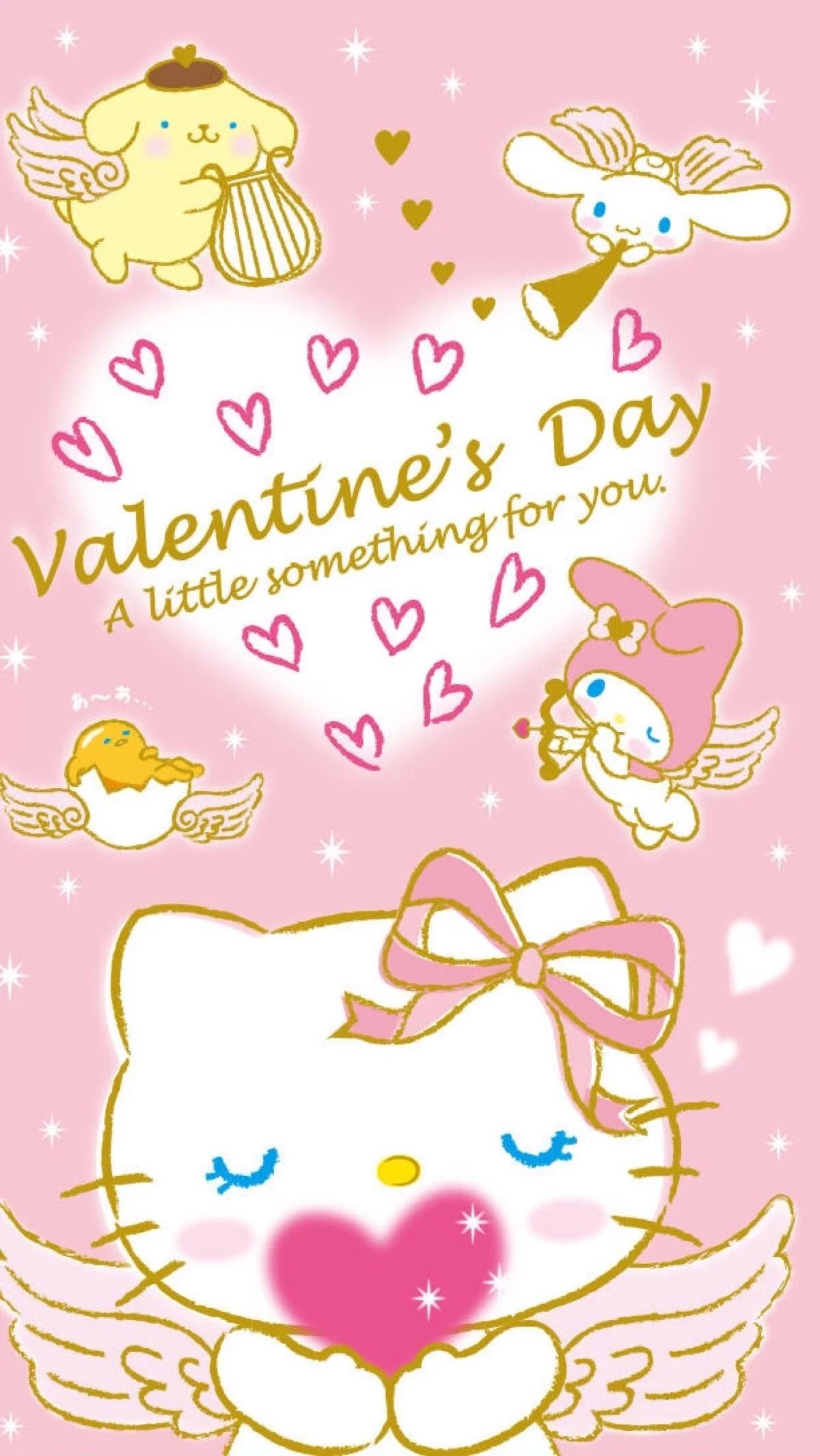 Angels, Hello Kitty Valentine's Day Wallpaper, 1200x2130 HD Phone