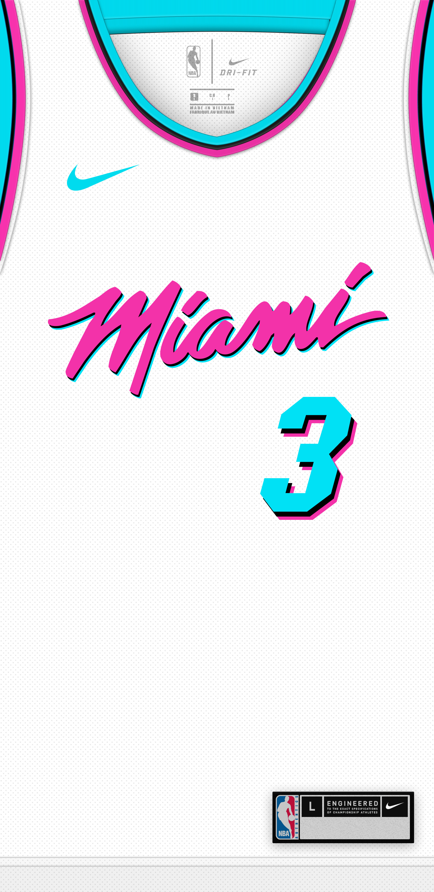 Jersey, Miami Heat Wallpaper, 1440x2960 HD Phone