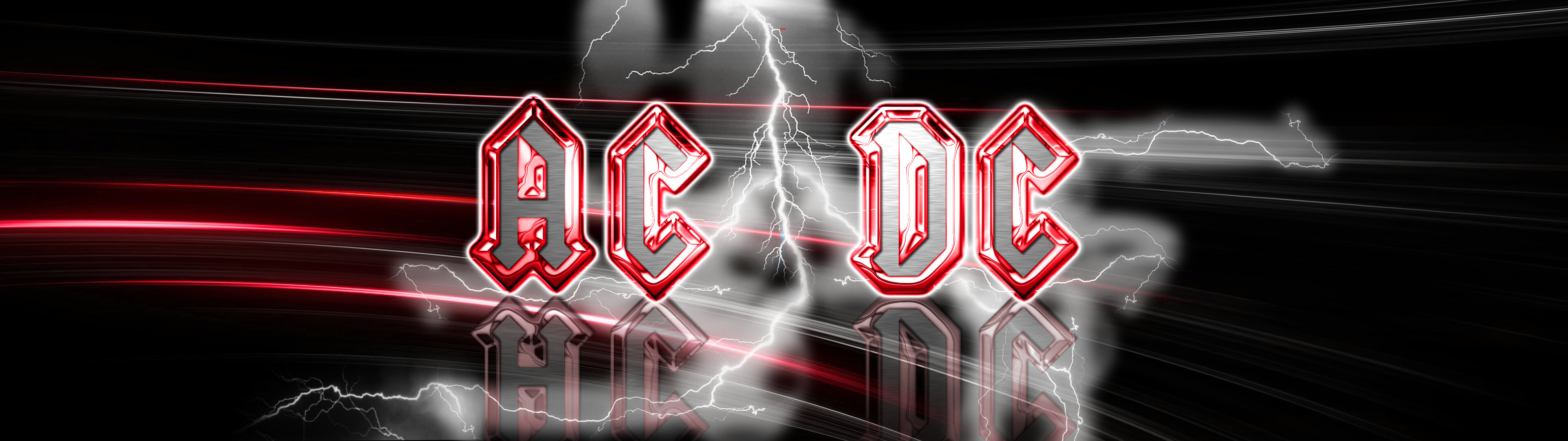 AC/DC, music wallpaper, high resolution, visual impact, 3840x1080 Dual Screen Desktop