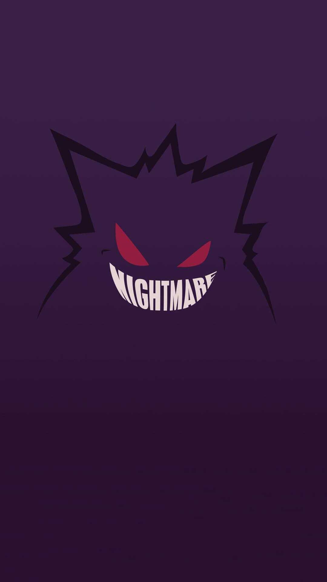 Mega Gengar Wallpaper, Powerful Pokemon, Shadowy figure, Dark background, 1080x1920 Full HD Phone