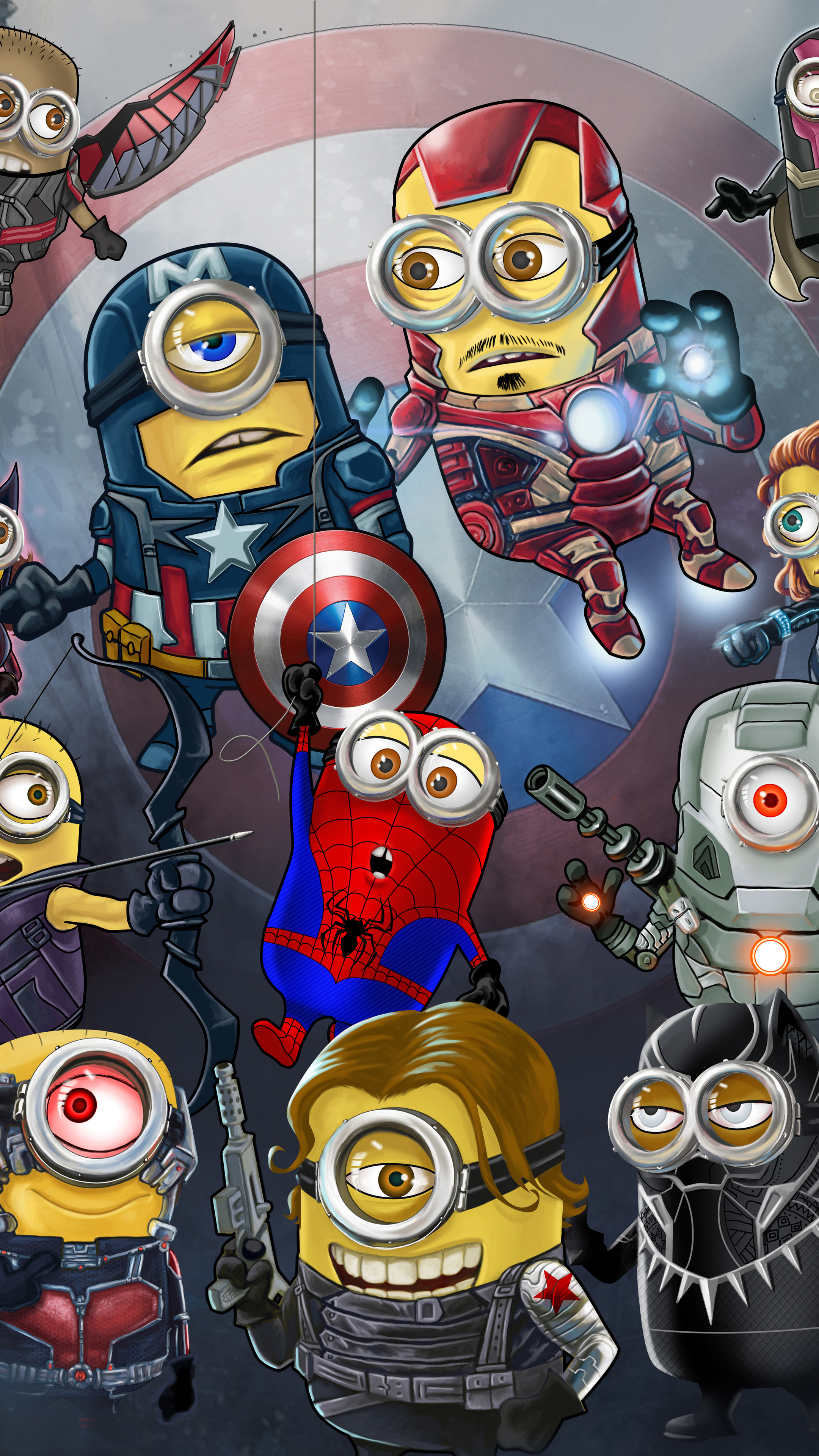 Minions Avengers, Sony Xperia, HD 4K, Photos, 2160x3840 4K Phone