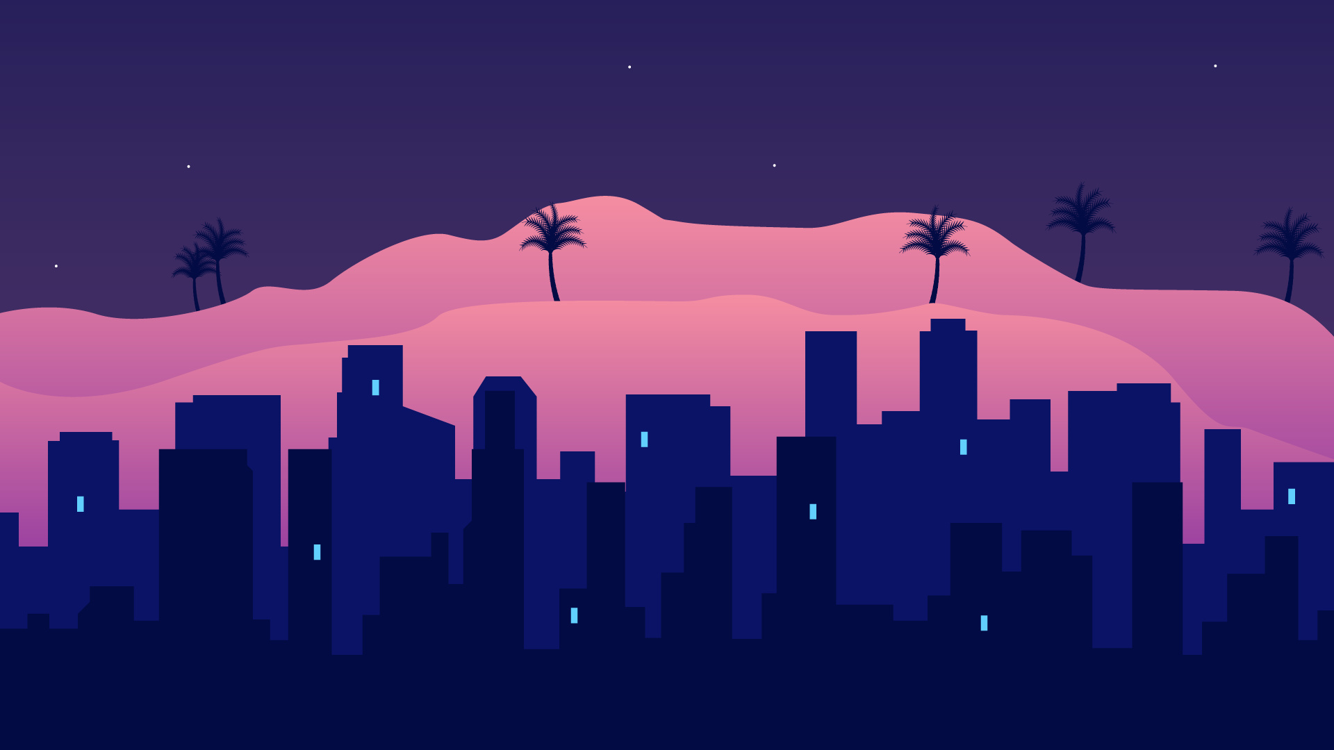 City, Minimalist Wallpaper, 1920x1080 Full HD Desktop