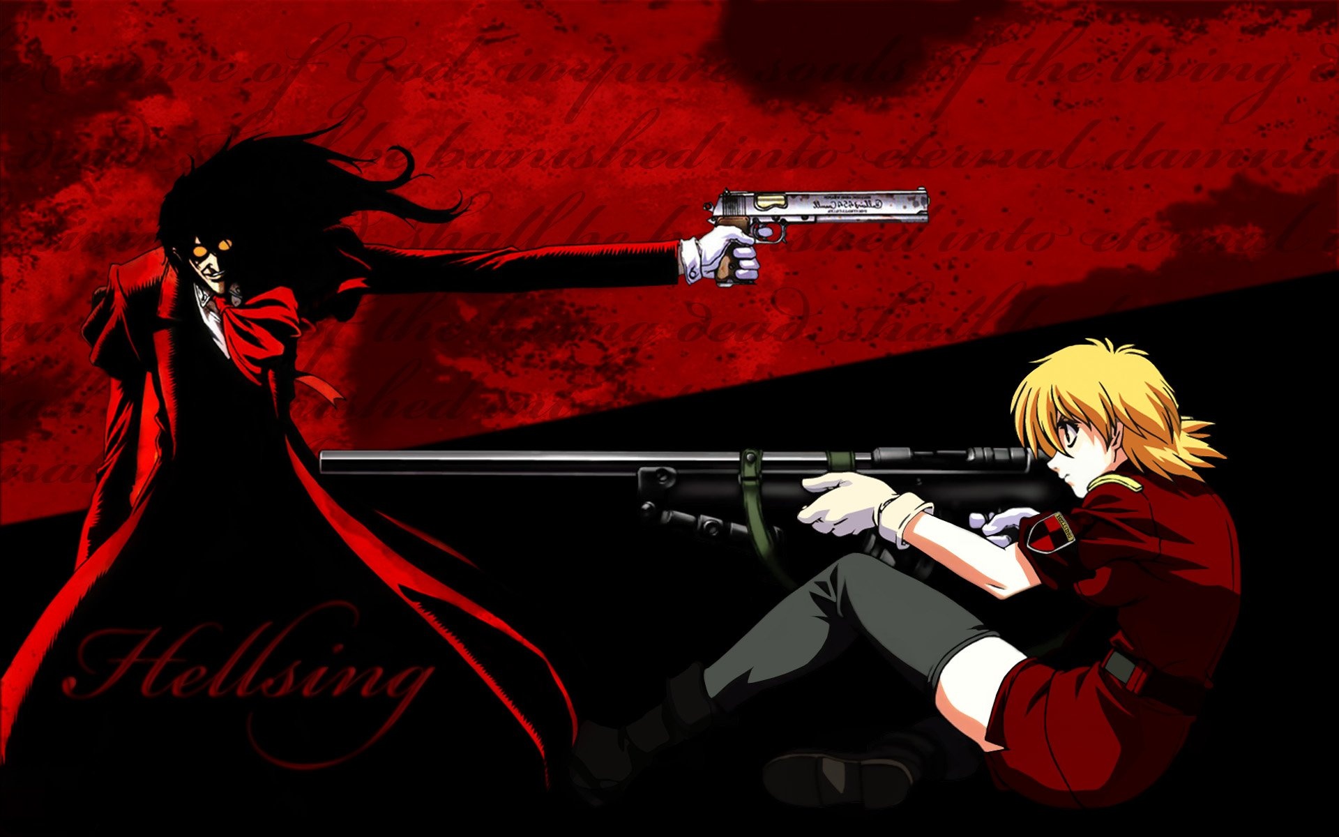 Alucard vs Seras, Hellsing Ultimate Wallpaper, 1920x1200 HD Desktop