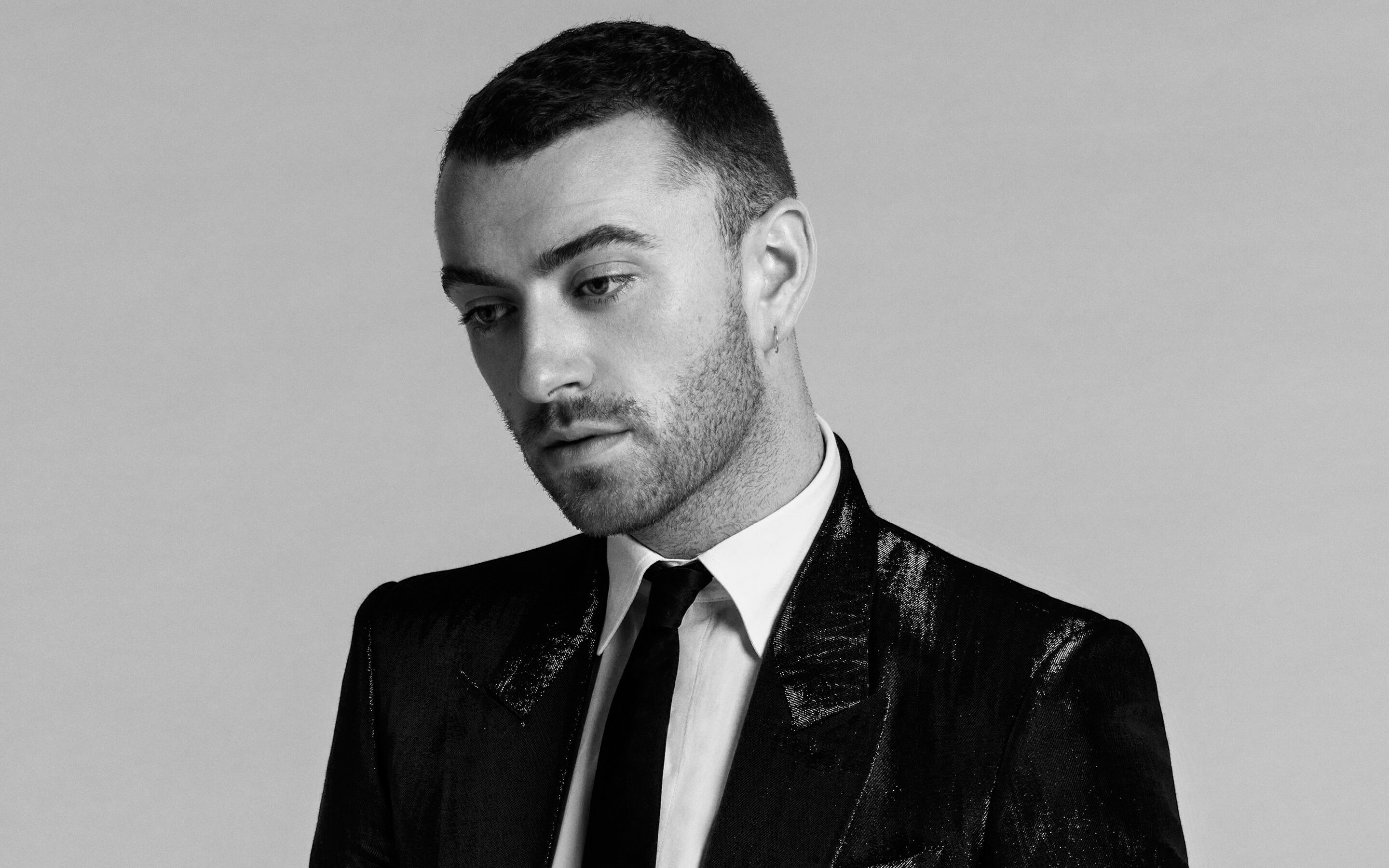 Sam Smith, Celebs, British singer, Monochrome style, 2880x1800 HD Desktop