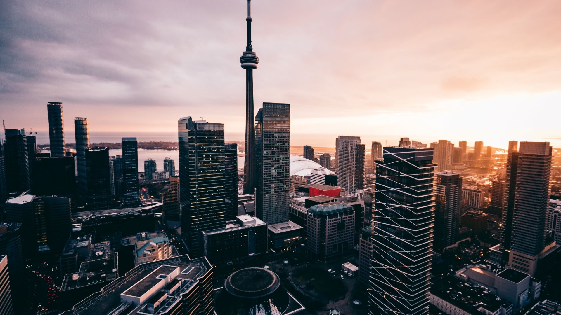 CN Tower, Toronto buildings, HD image, WallpaperMug, 1920x1080 Full HD Desktop