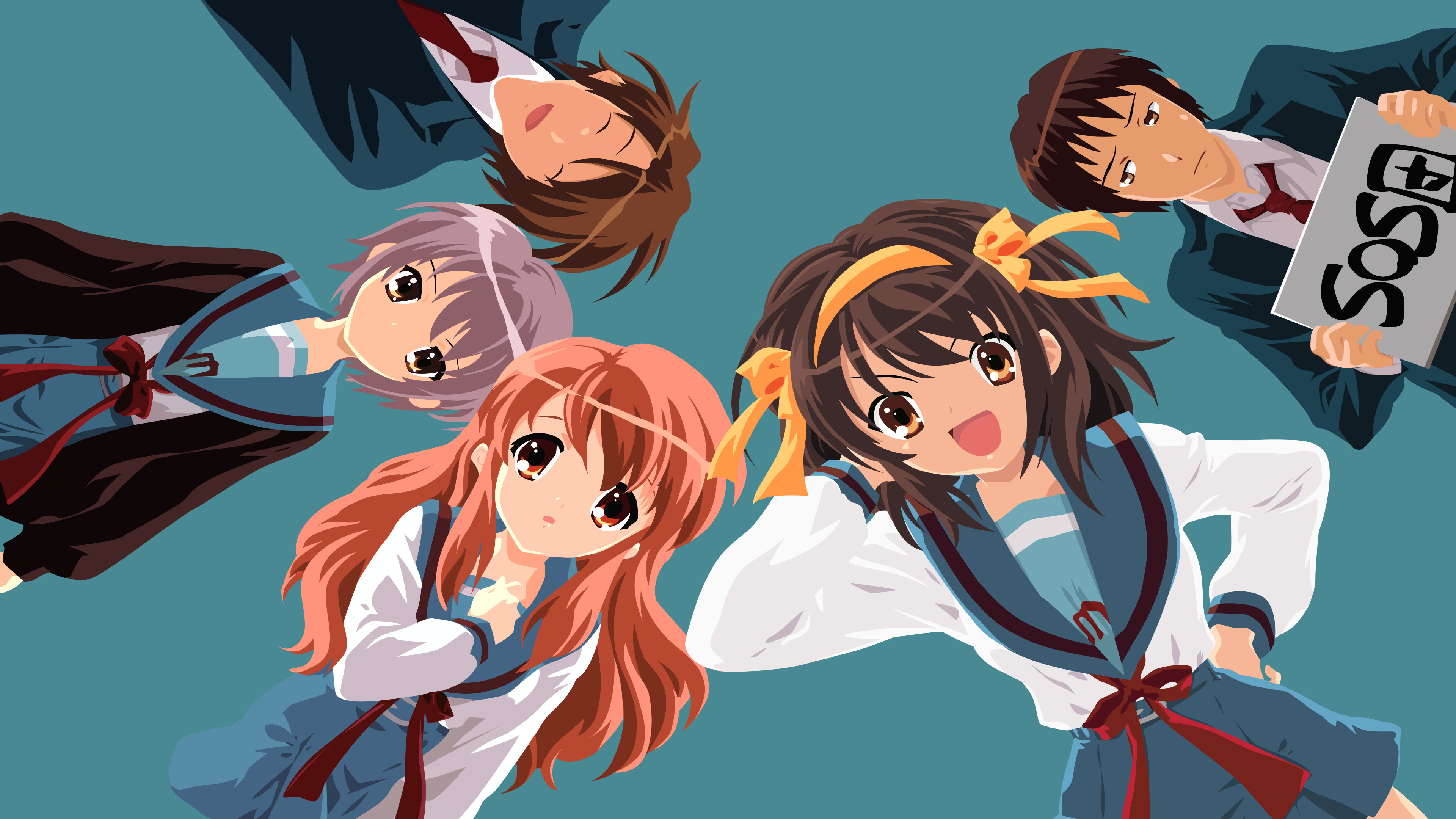 The Melancholy of Haruhi Suzumiya, Haruhi Suzumiya wallpapers, 3840x2160 4K Desktop