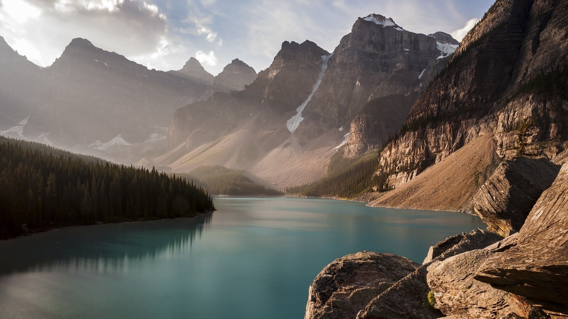 Mountain Lake, Nature Serenity, Water Reflection, Alpine Scenery, Peaceful View, 1920x1080 Full HD Desktop