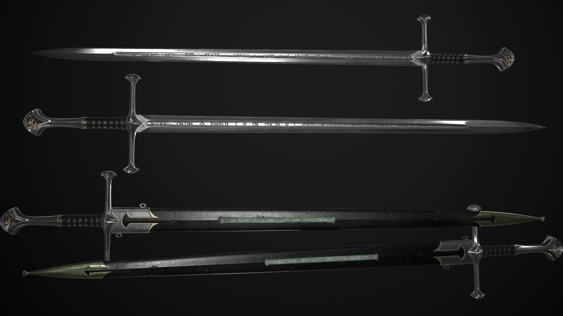Anduril Sword, ArtStation, LOTR prop, Sword of the West, 1920x1080 Full HD Desktop
