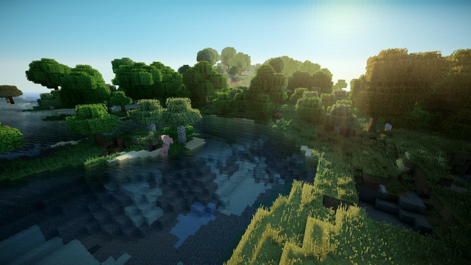 Minecraft game, 4K wallpapers, Stunning visuals, Artistic representation, 1920x1080 Full HD Desktop