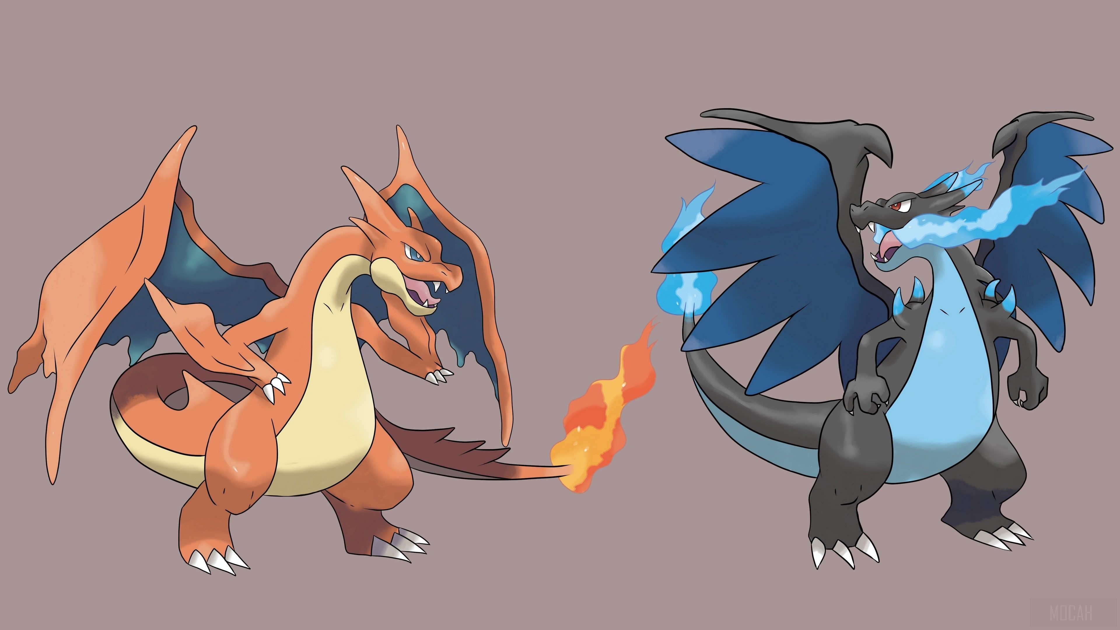 Mega Charizard Y, Mega Charizard X, Pokémon, 4K Desktop wallpaper