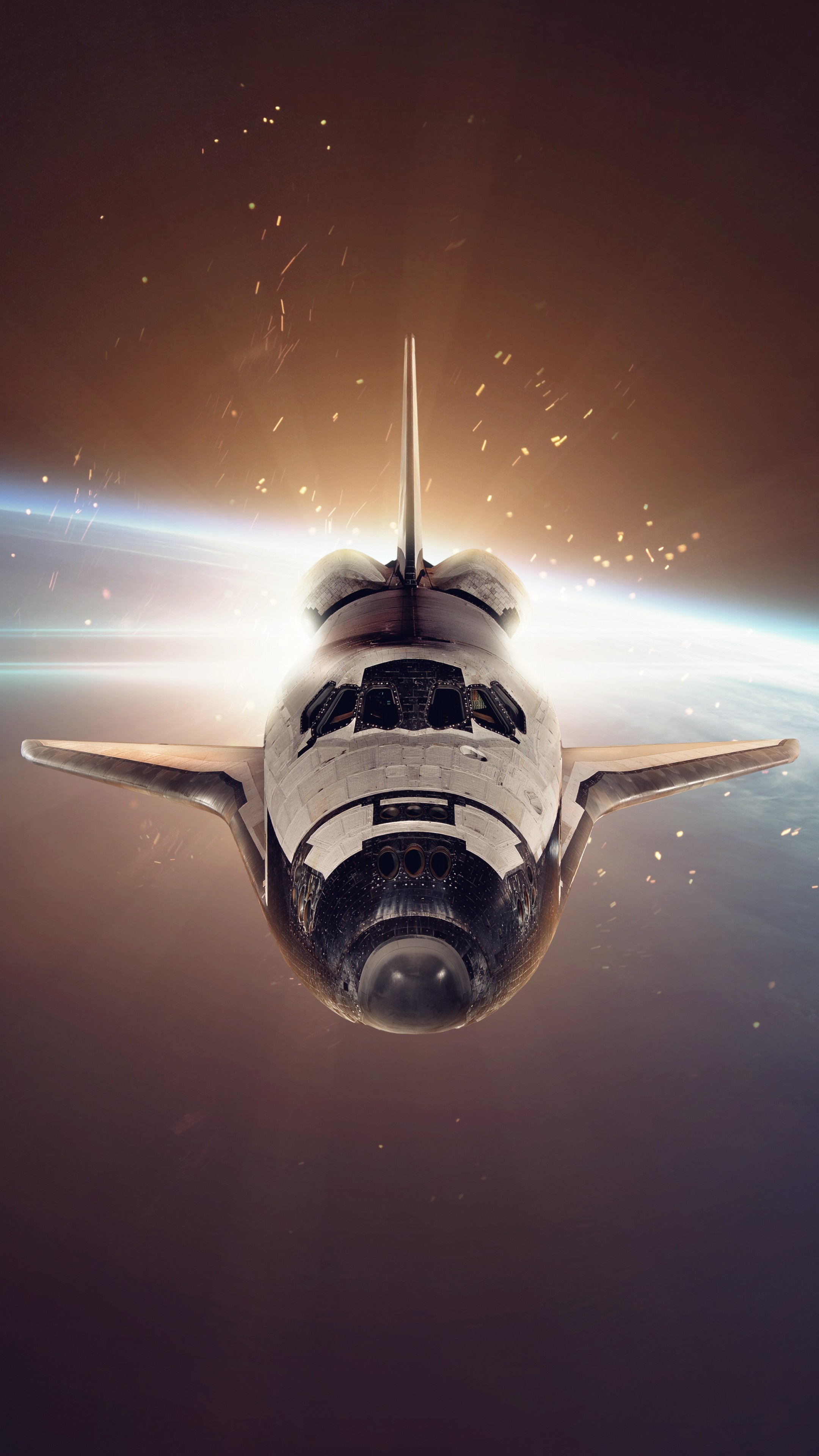 Spaceship wallpaper, Galaxy space, 5K resolution, Cosmic background, 2160x3840 4K Phone