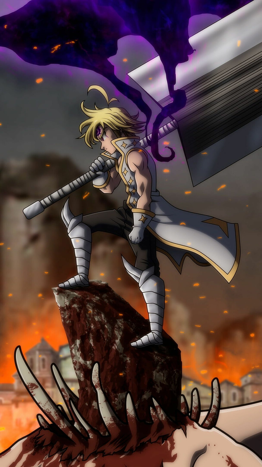 The Seven Deadly Sins, Anime action, HD wallpaper download, Eye-catching visuals, 1080x1920 Full HD Phone