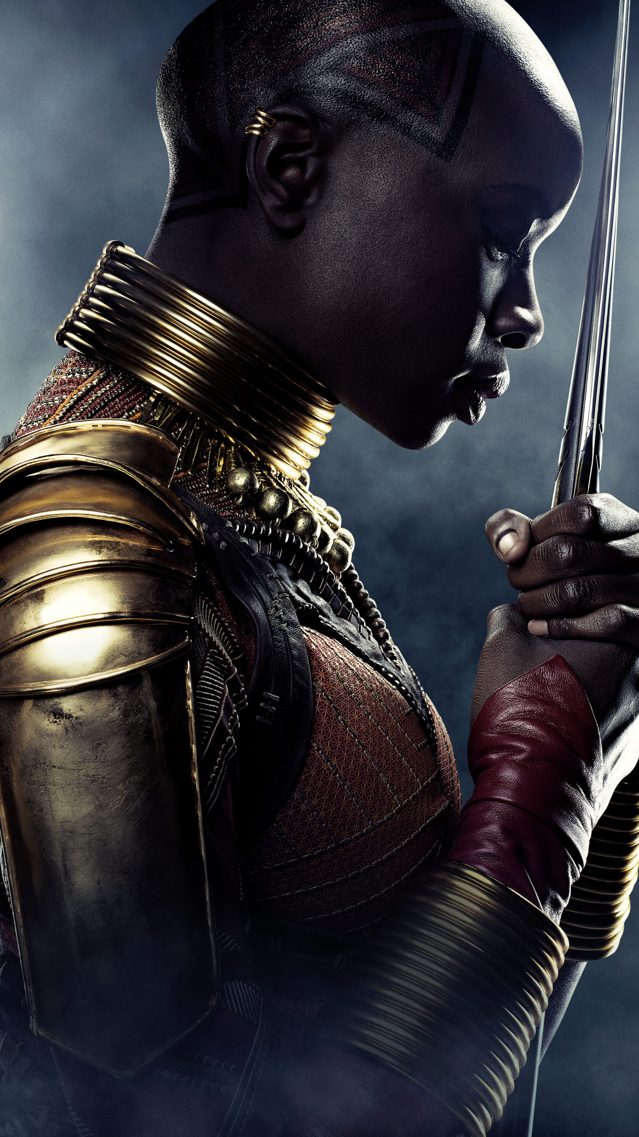 Danai Gurira, Black Panther poster, 5K Sony Xperia, 2160x3840 4K Phone