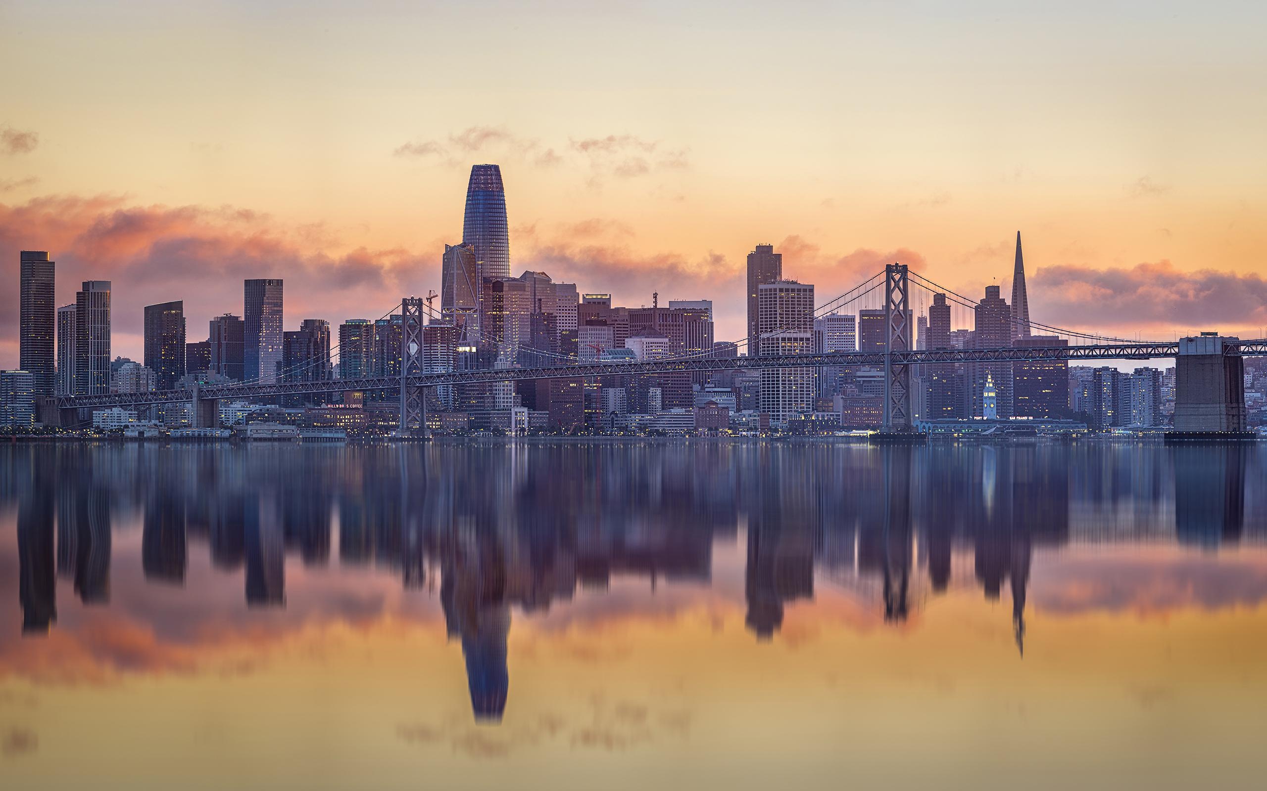 Oakland Skyline, 4K wallpaper by John Walker, 2560x1600 HD Desktop