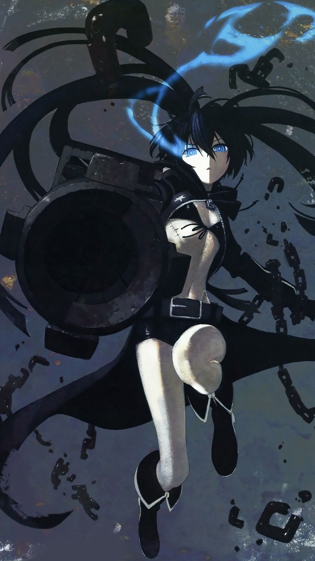 Black Rock Shooter, Artistic phone wallpapers, Striking visuals, Emotionally intense, 1080x1920 Full HD Phone