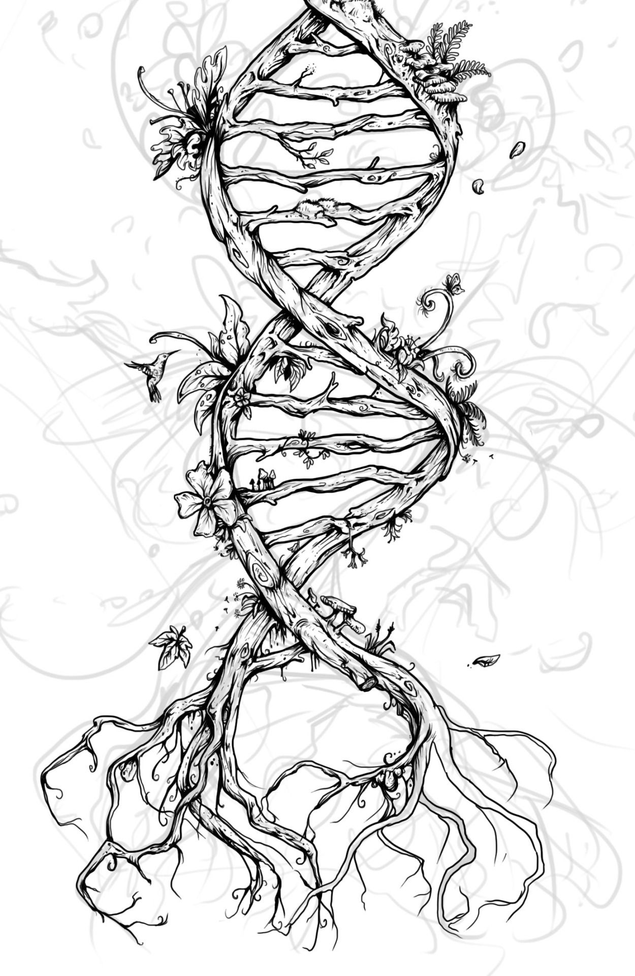 Organic art, Nature-inspired designs, Science illustrations, Beautiful line art, 1250x1920 HD Phone